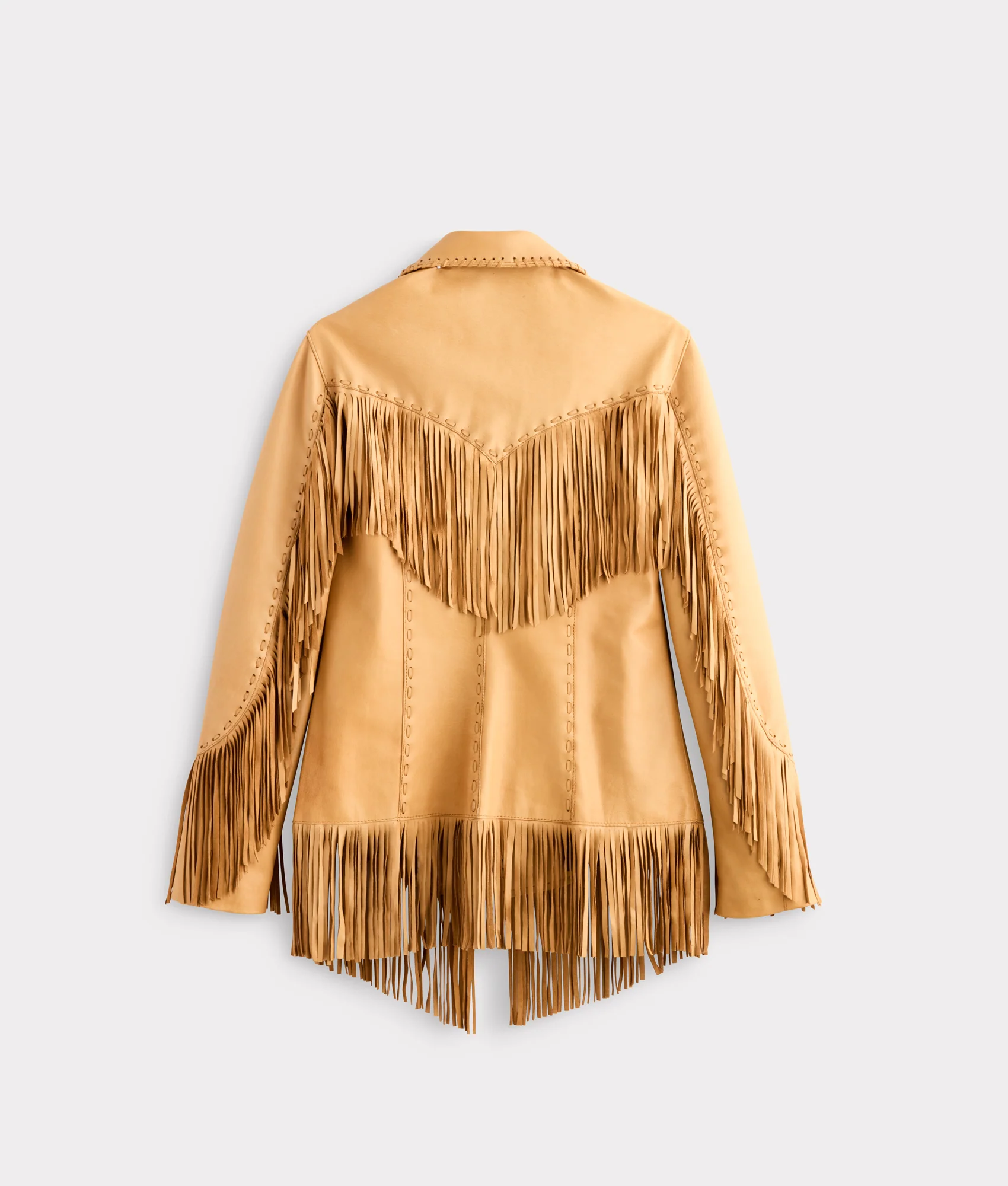 Tallulah Fringe Jacket :: Saddle Tan - Image 3