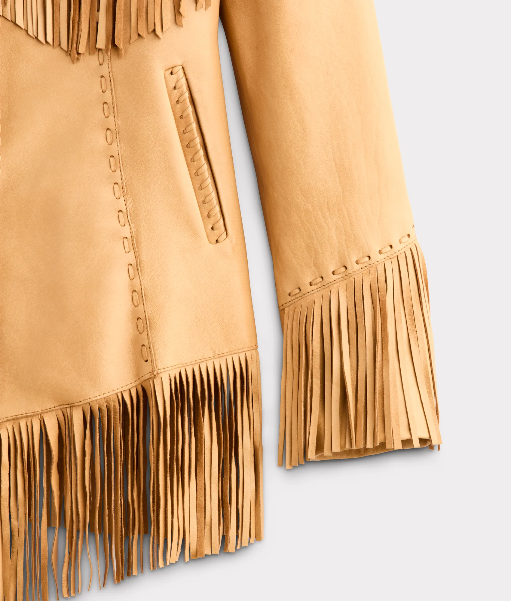 Tallulah Fringe Jacket :: Saddle Tan - Image 8