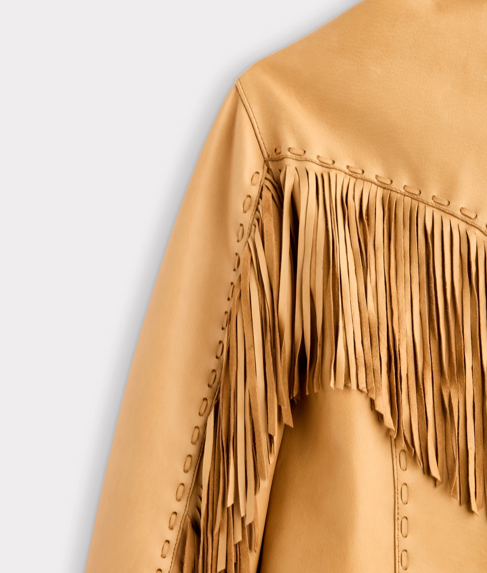 Tallulah Fringe Jacket :: Saddle Tan - Image 9