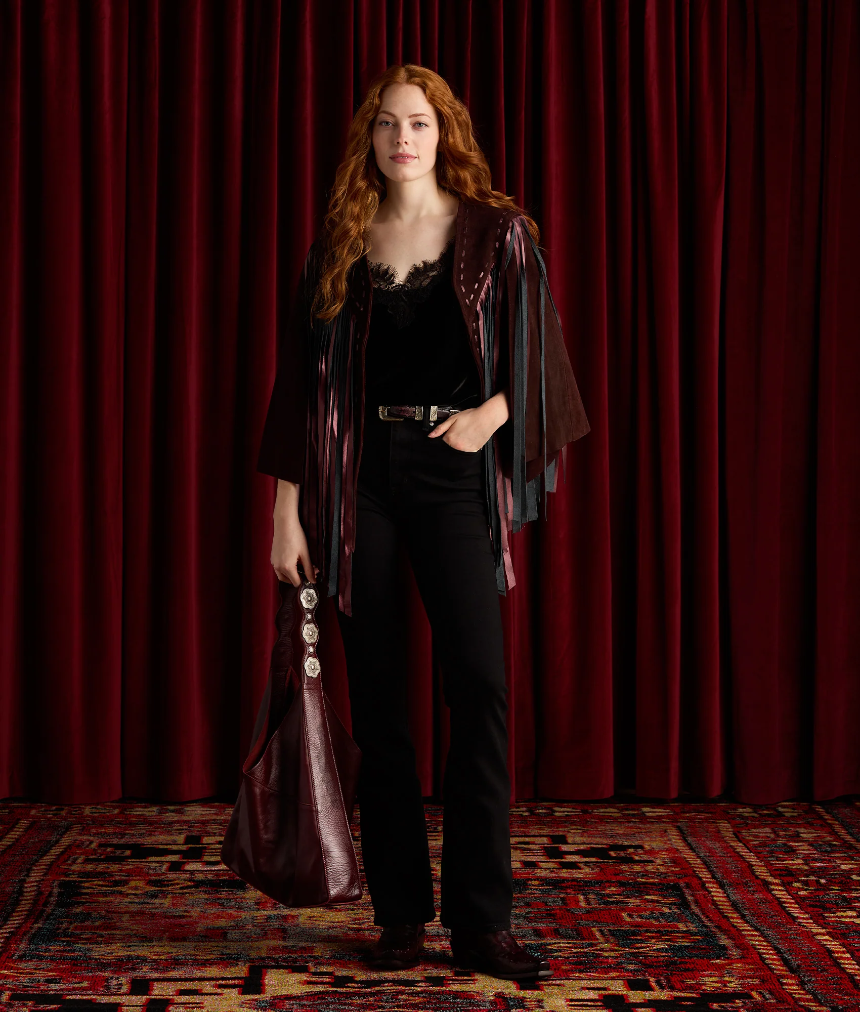 Full Quill Ostrich Tapered :: Black Cherry - Image 5