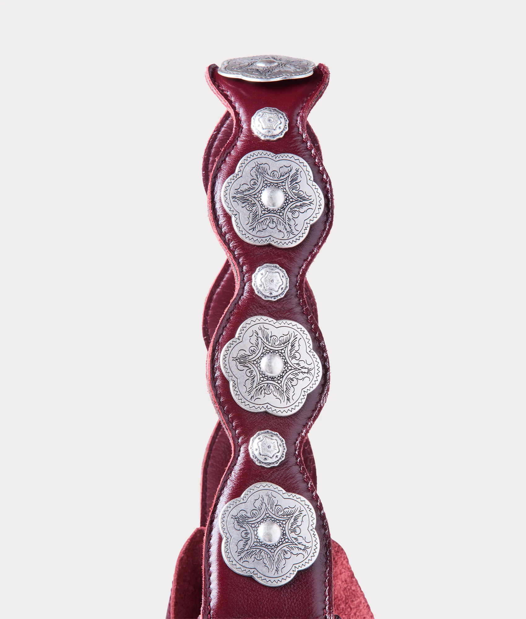 Goldie Concho Tote :: Burgundy - Image 5