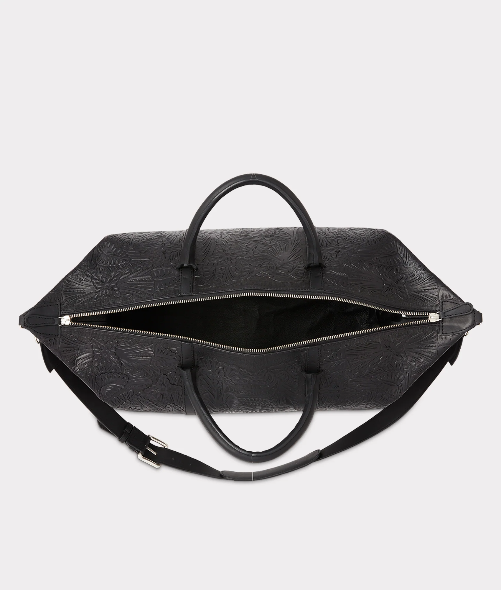 Hand-Tooled Duffle :: Black - Image 6