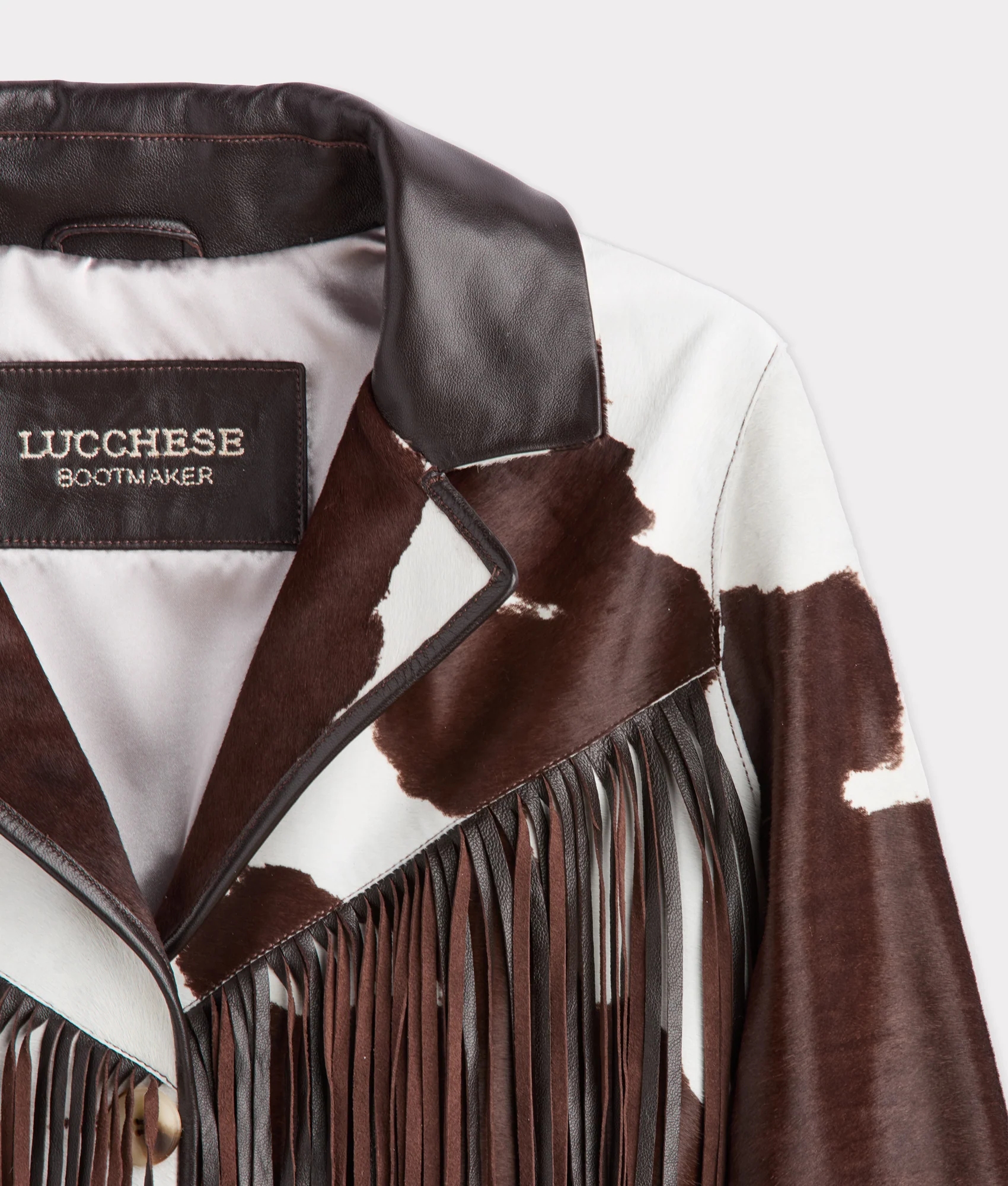 Harper Fringe Jacket :: Brown Mix - Image 3