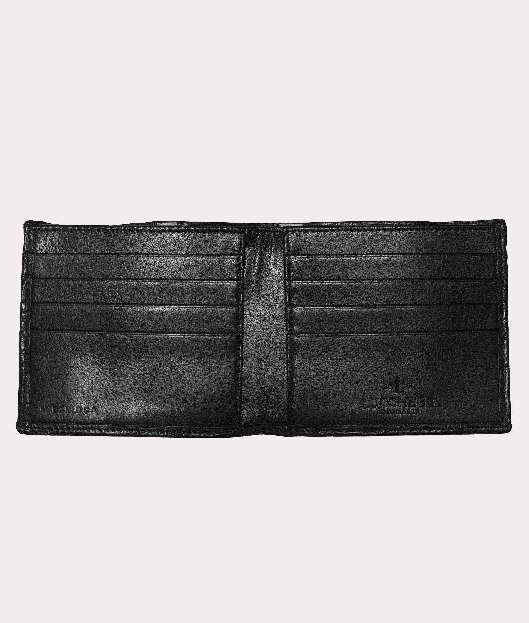 Hipster Wallet – Crocodile :: Black - Image 2