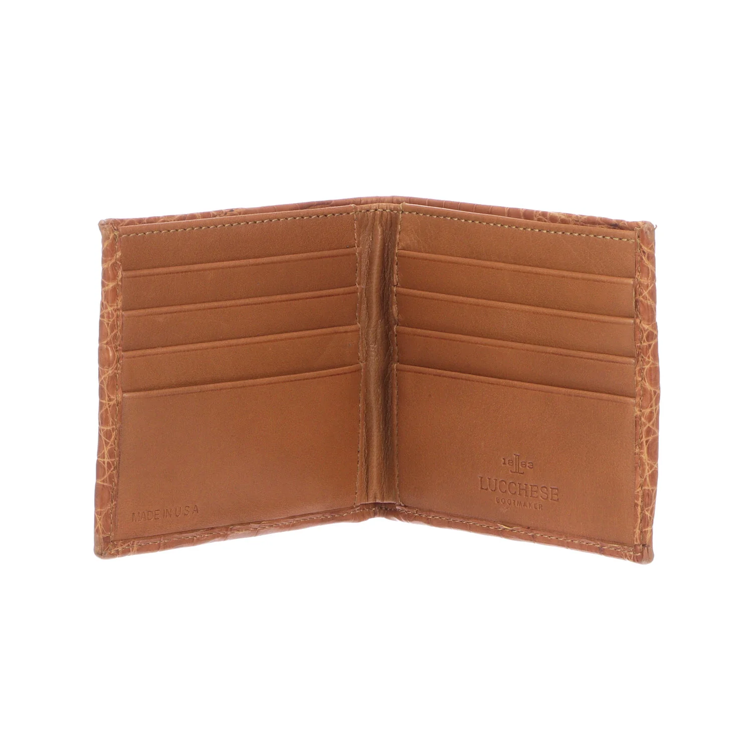 Hipster Wallet – Crocodile :: Cognac - Image 2