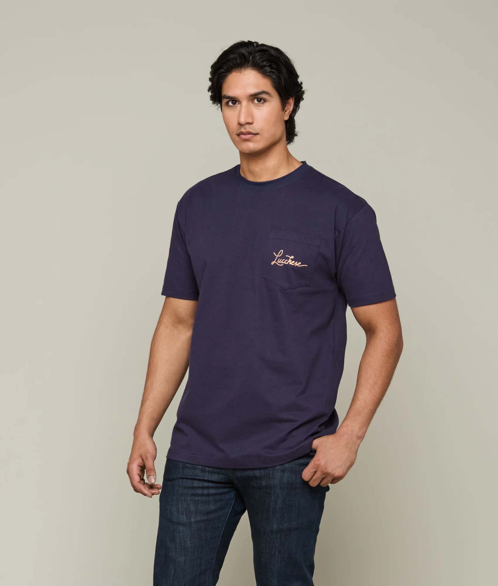 Hotel Drover Tee :: Navy - Image 5