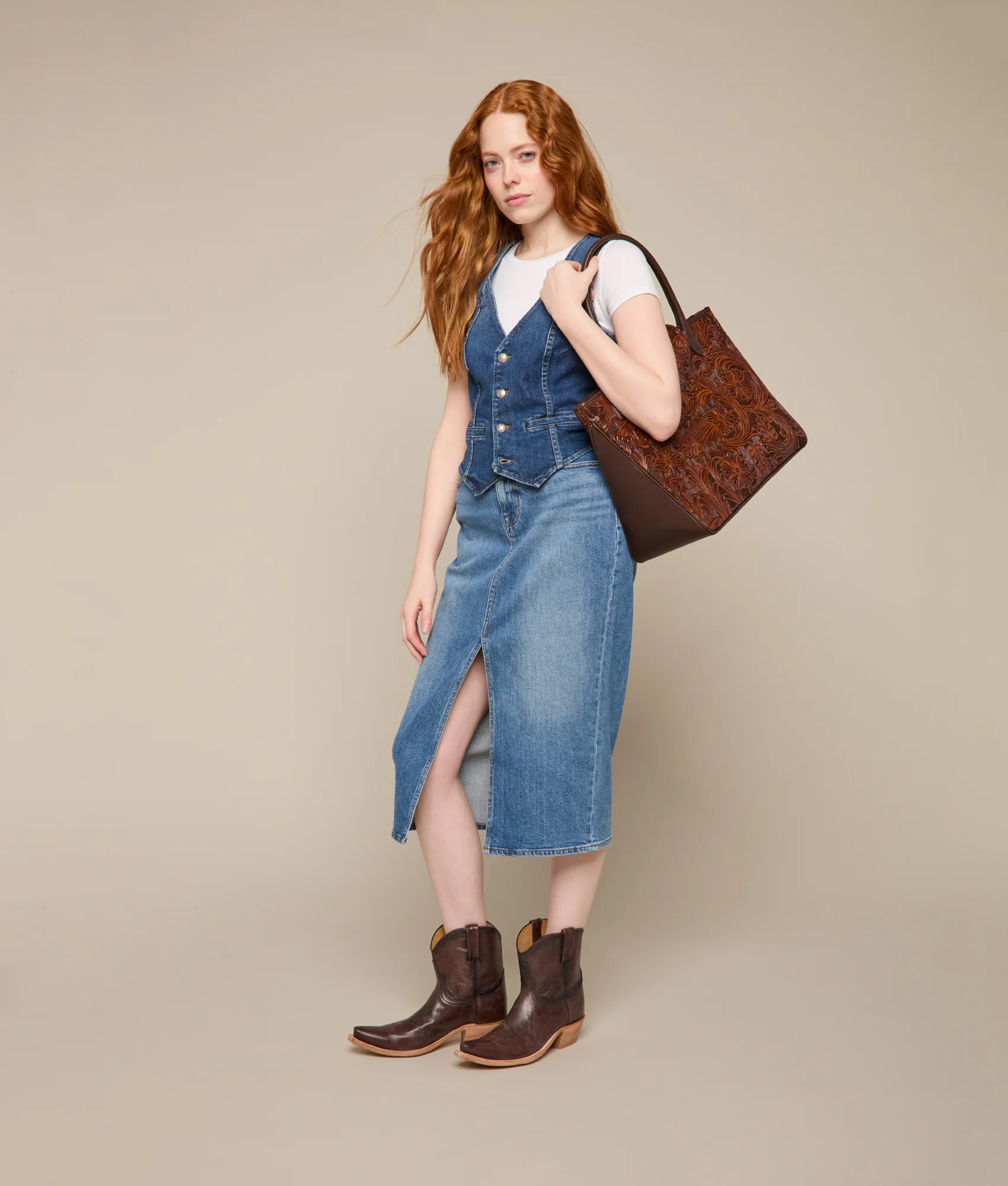 Intagliare Travel Tote :: Cognac - Image 6