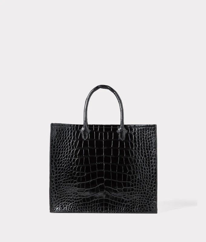 Large Alice Exotic Book Tote :: Black - Image 4
