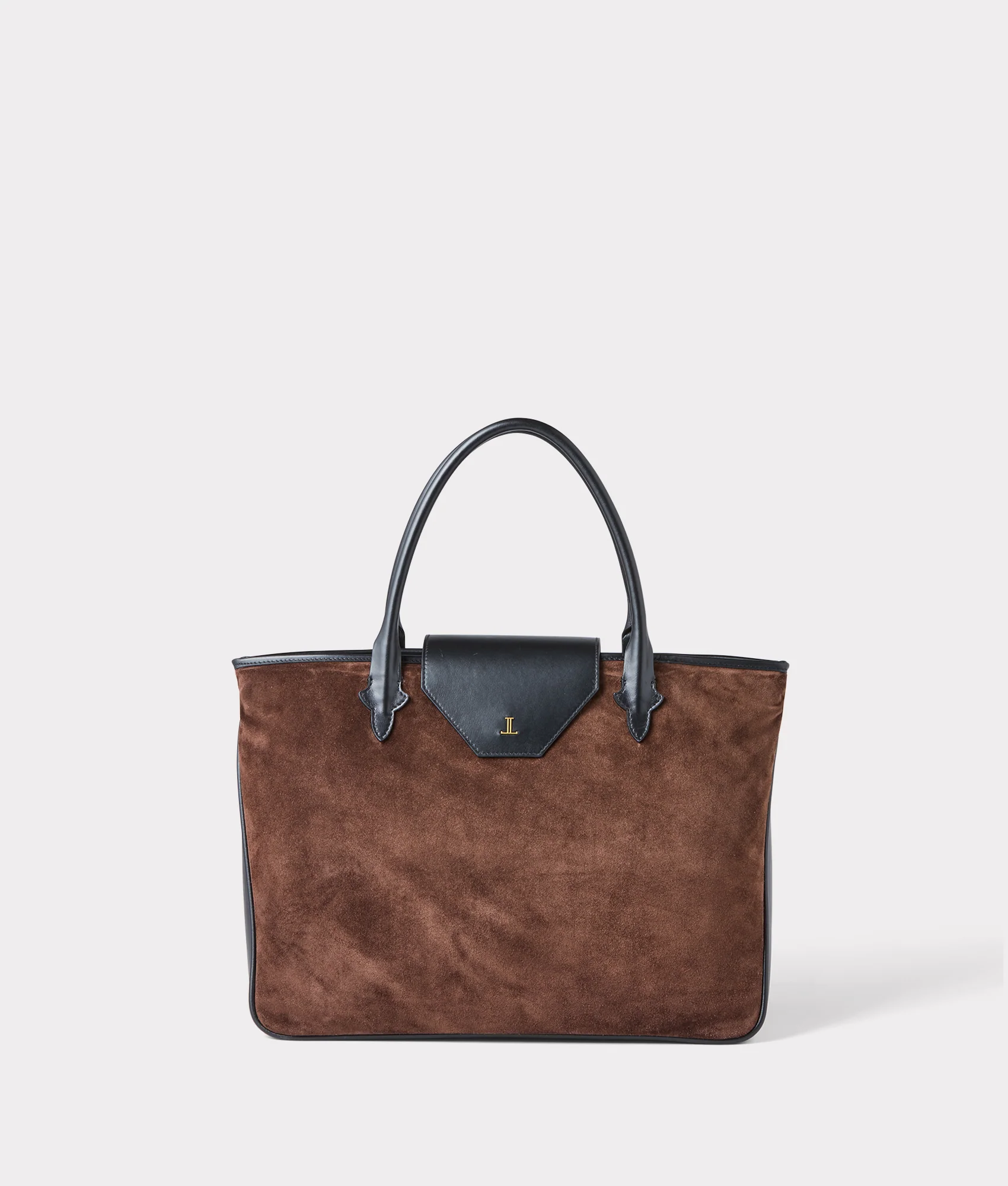 Large Roma Suede Tote :: Brown - Image 3