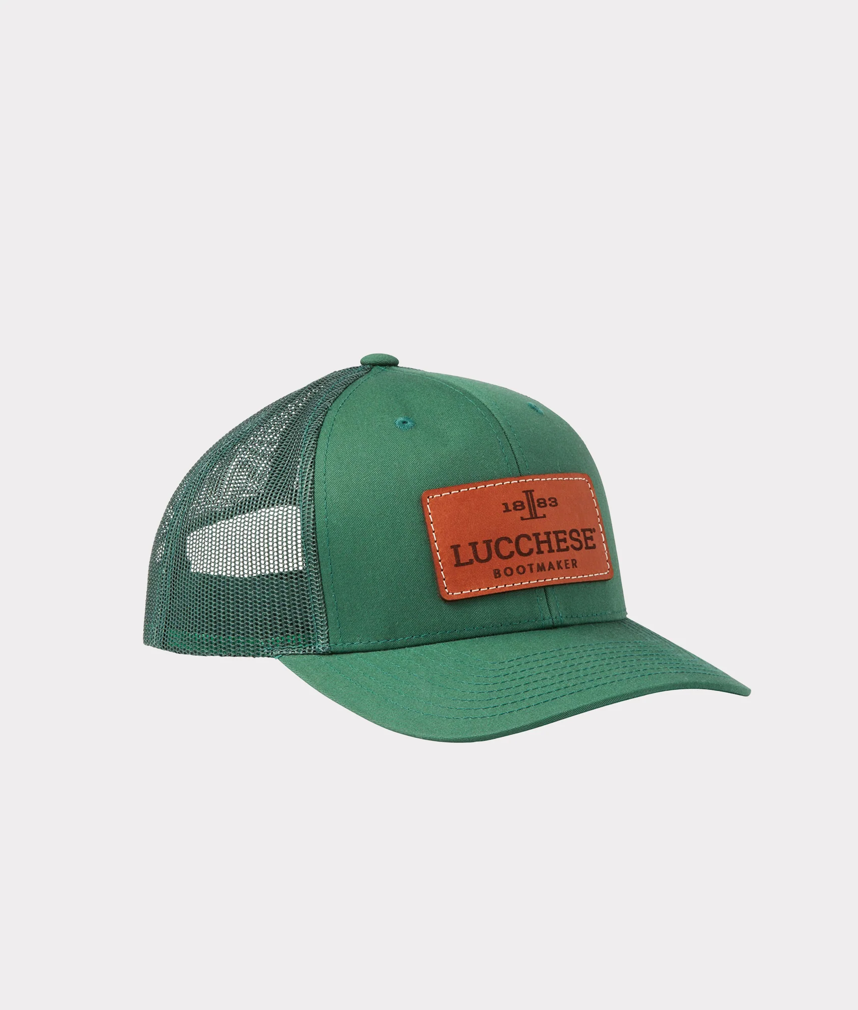 Leather Patch Hat :: Forest - Image 2