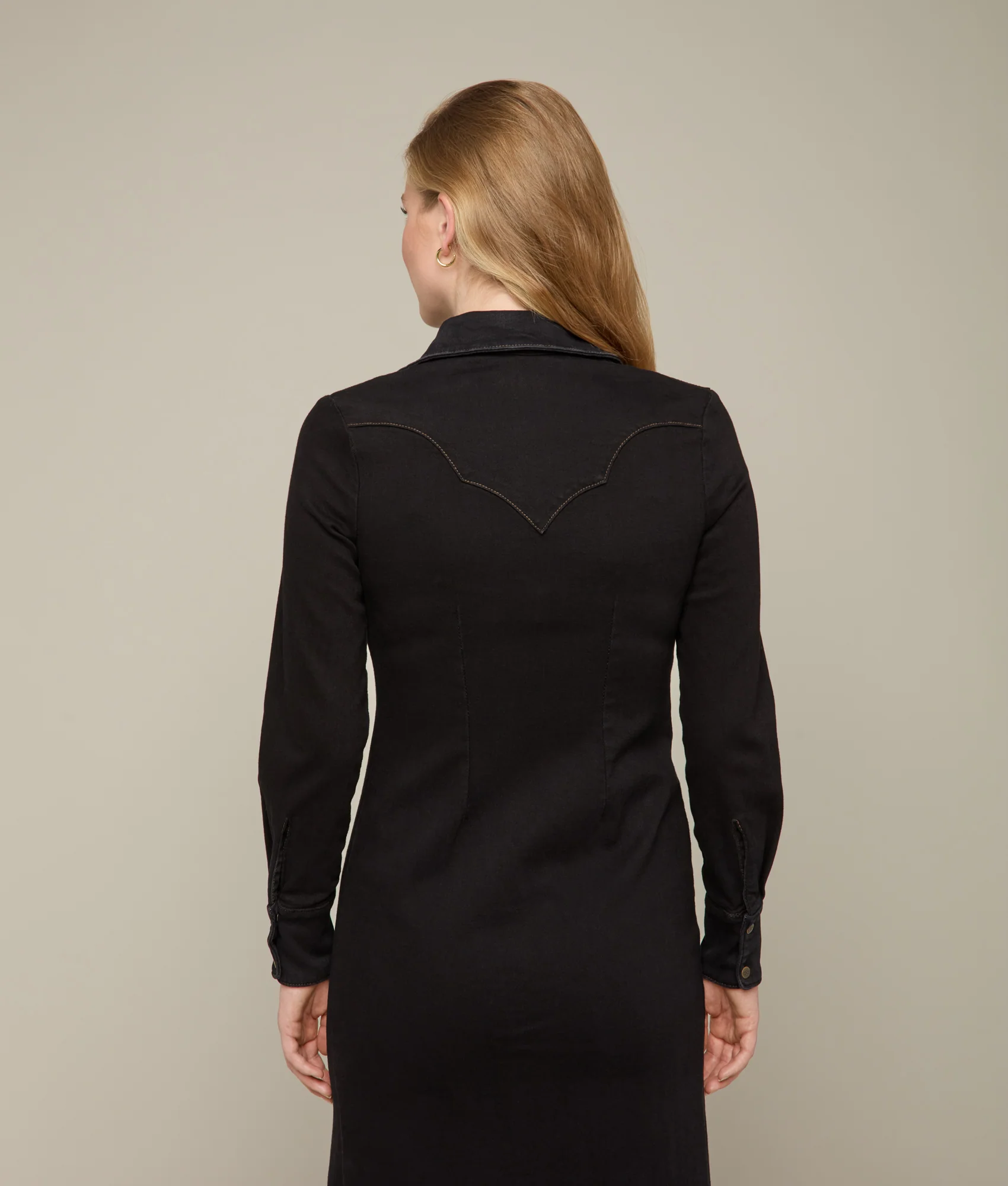 Long Denim Duster :: Black Denim - Image 12