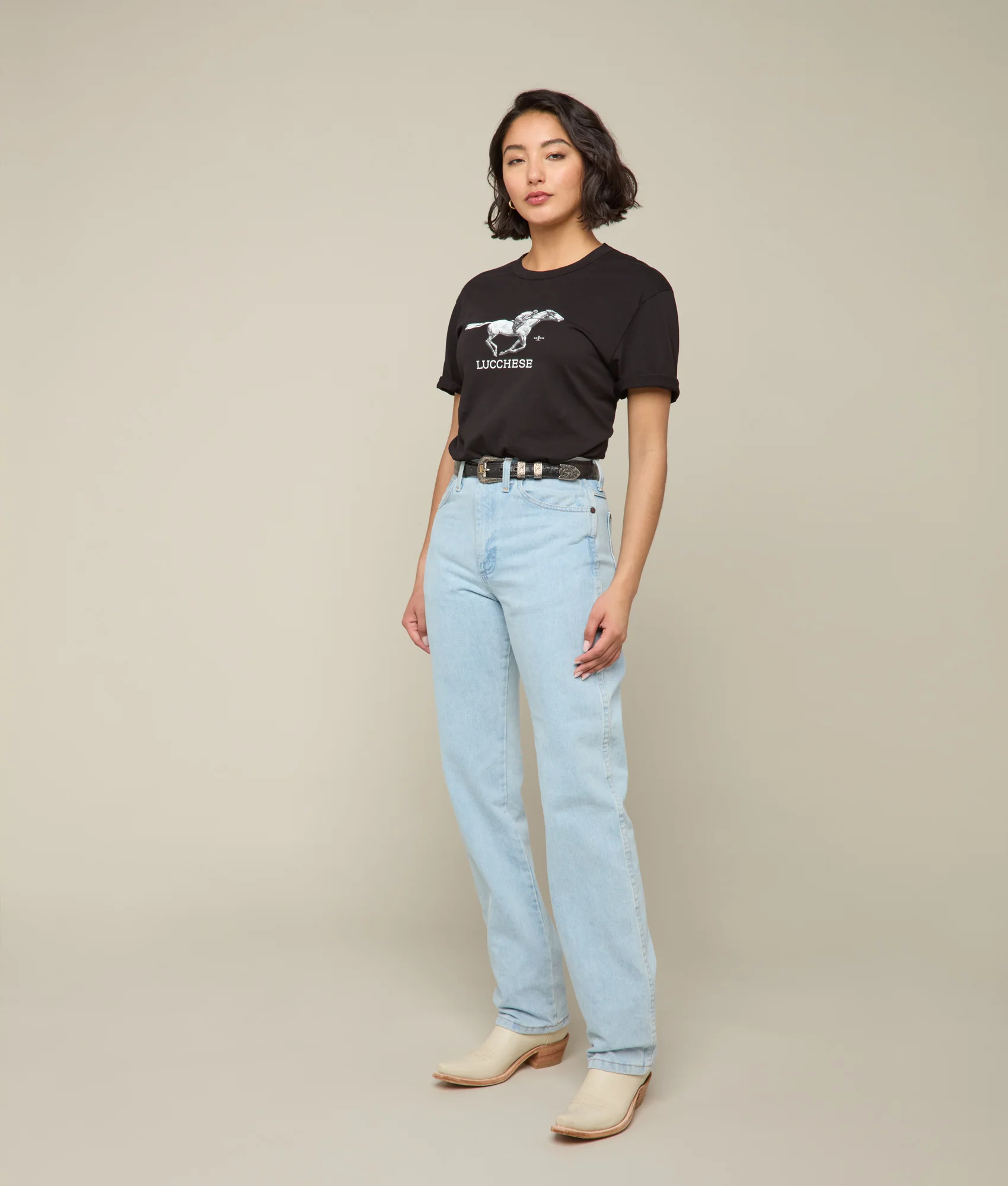 Lucchese Racehorse Tee :: Black - Image 12