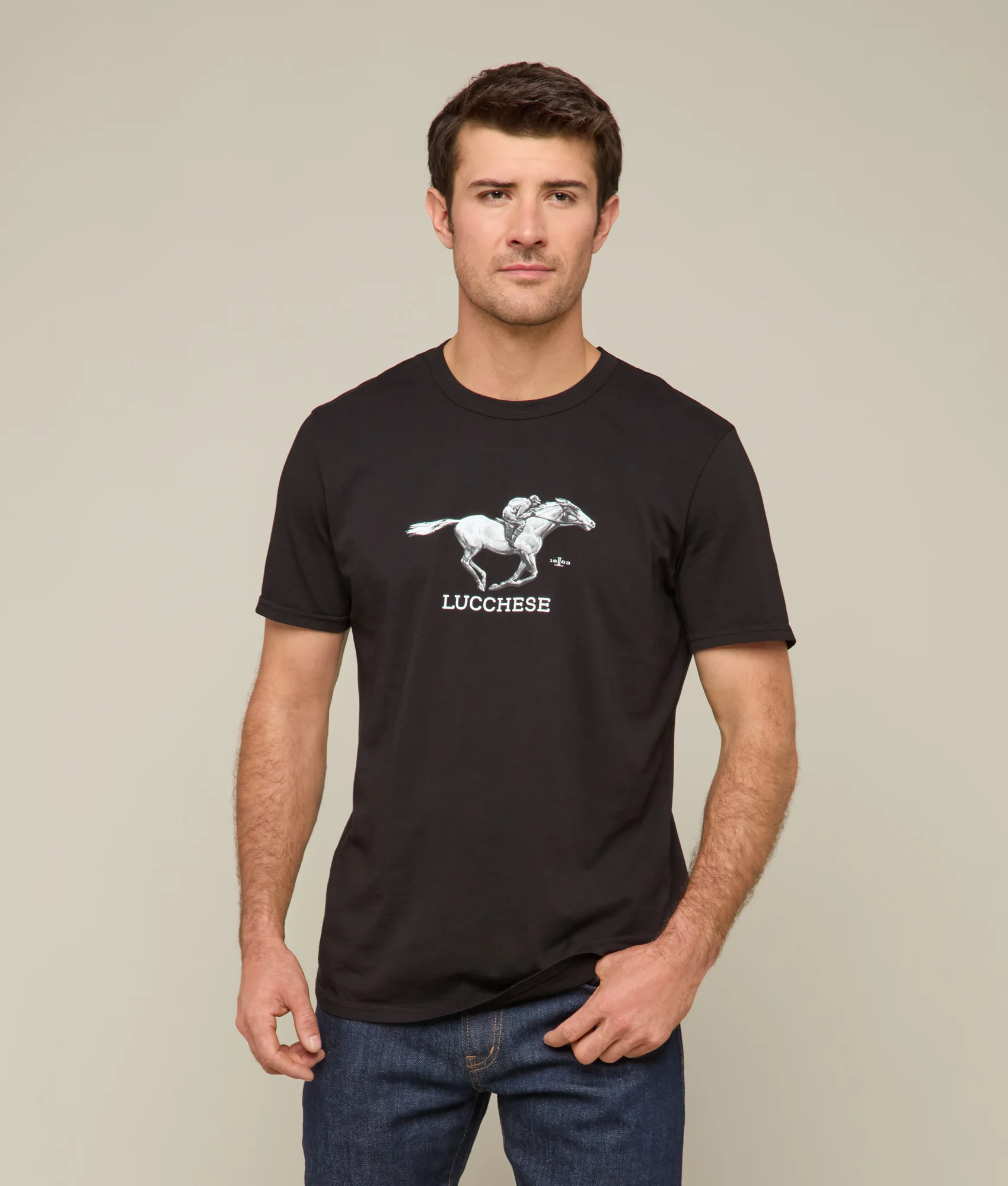 Lucchese Racehorse Tee :: Black - Image 2