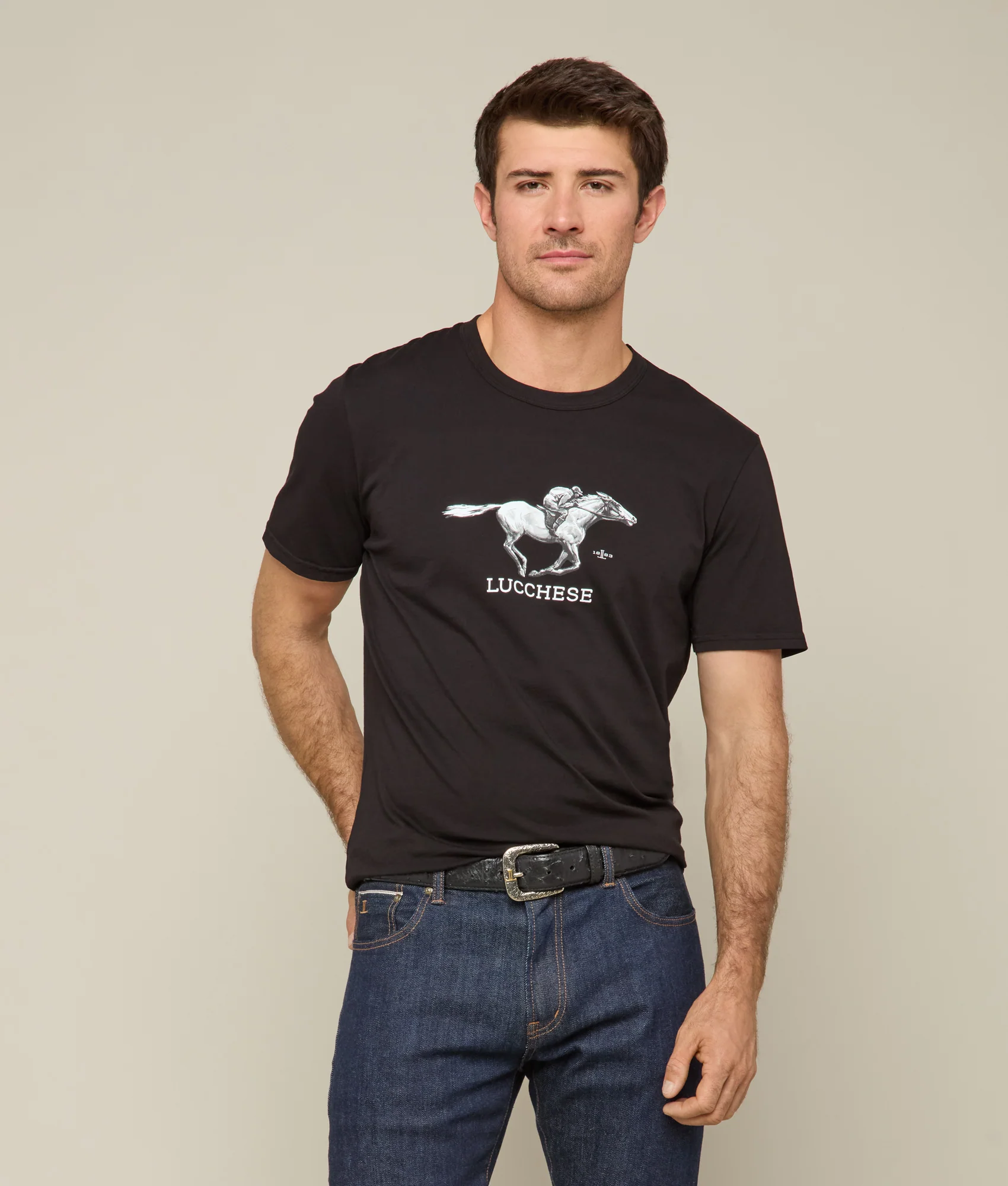 Lucchese Racehorse Tee :: Black - Image 4