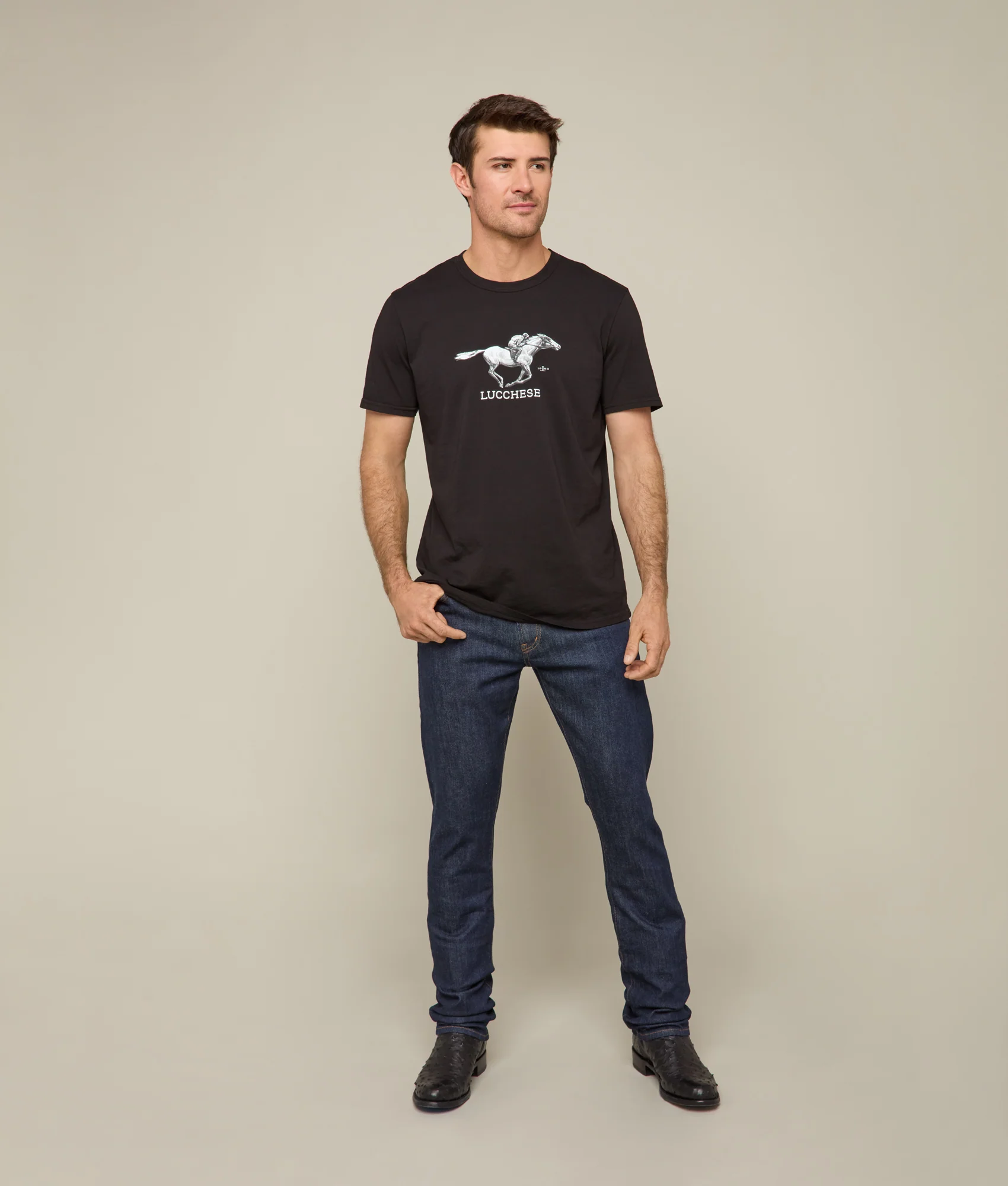 Lucchese Racehorse Tee :: Black - Image 6