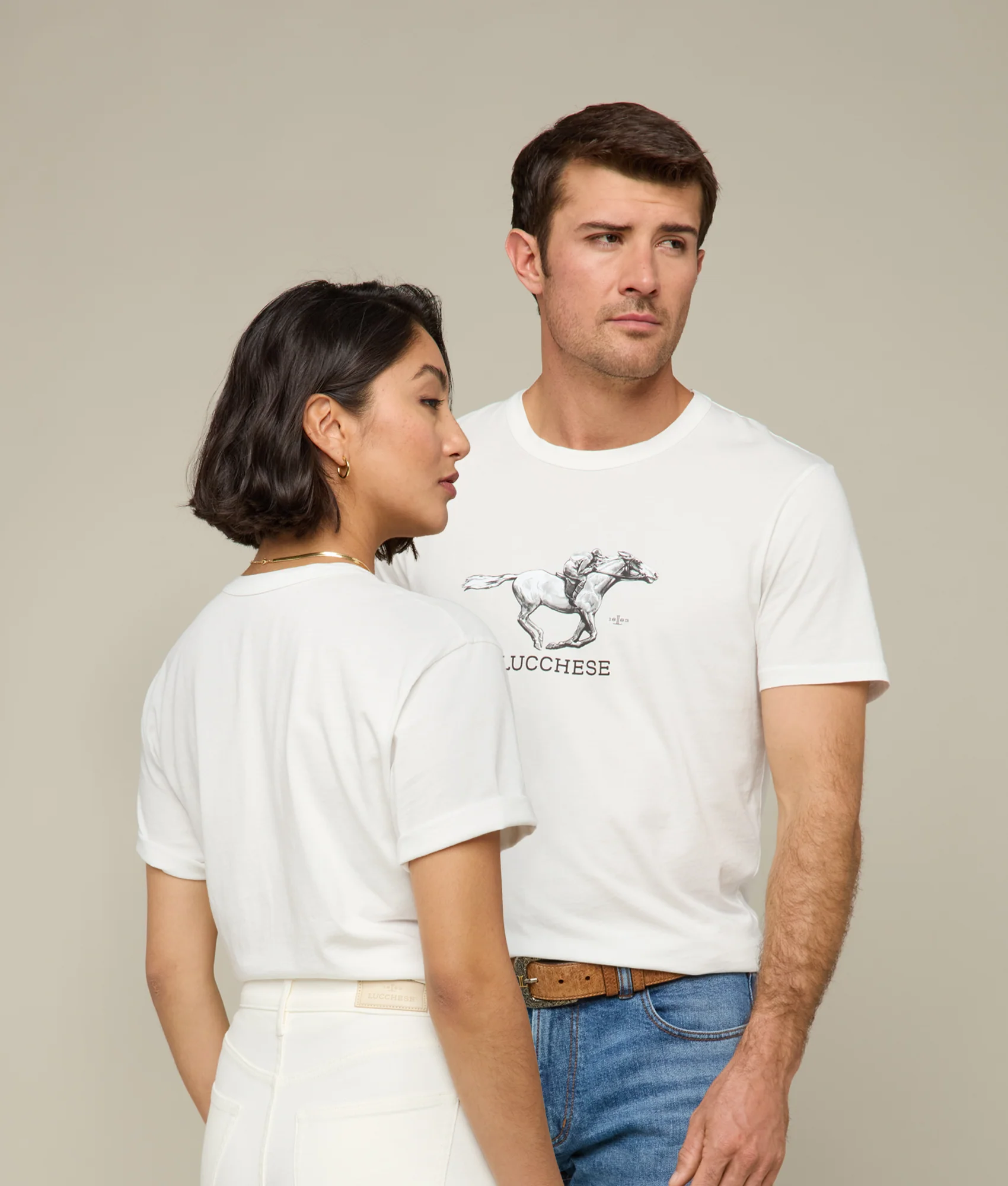 Lucchese Racehorse Tee :: White - Image 3