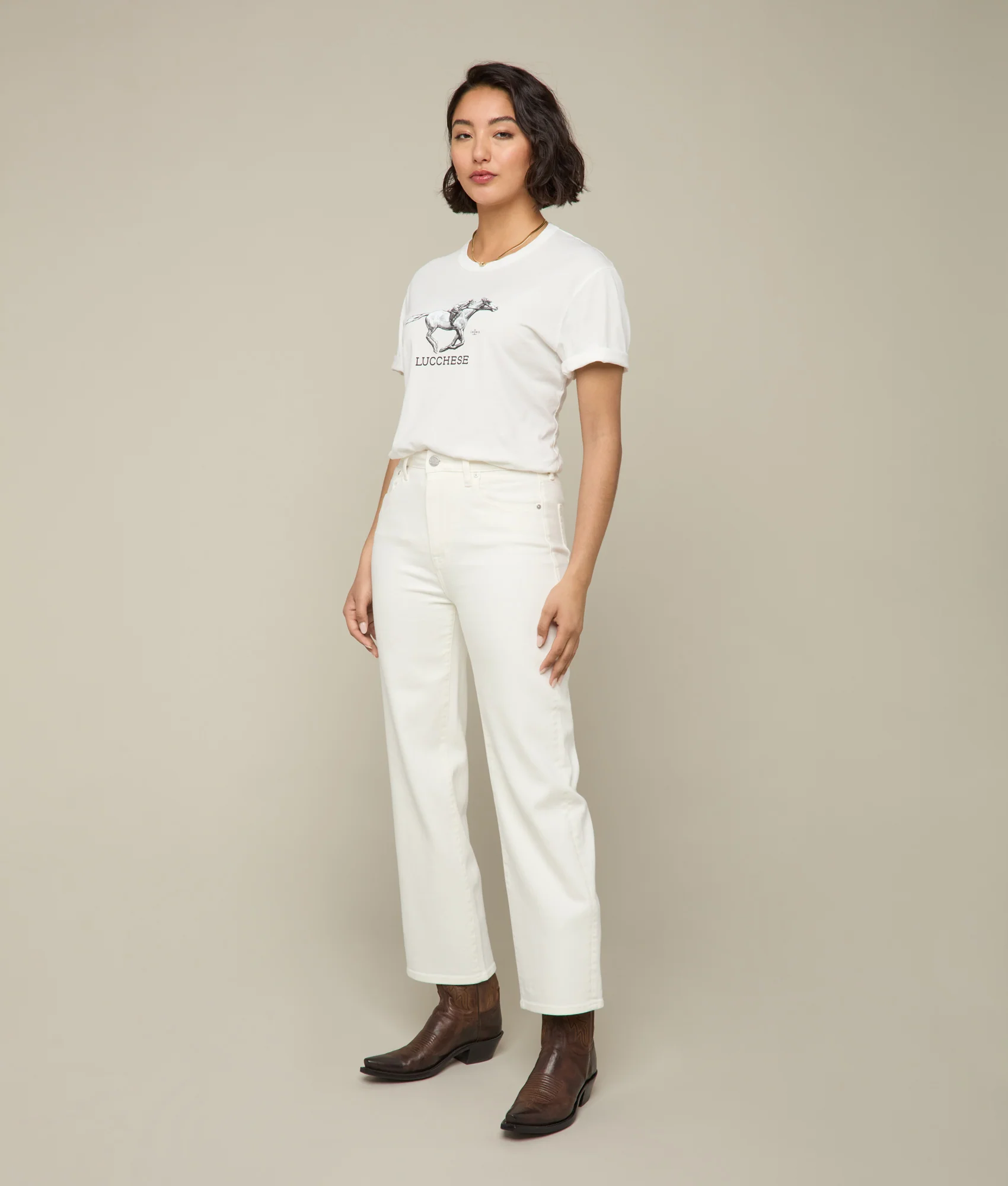 Lucchese Racehorse Tee :: White - Image 8