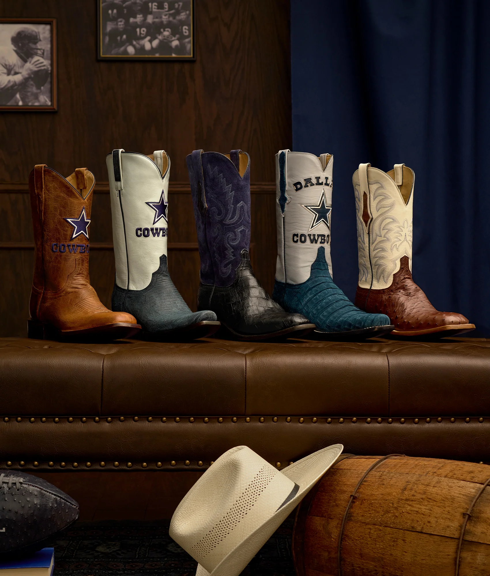 Men's Lucchese x Dallas Cowboys Victory :: Tan - Image 3