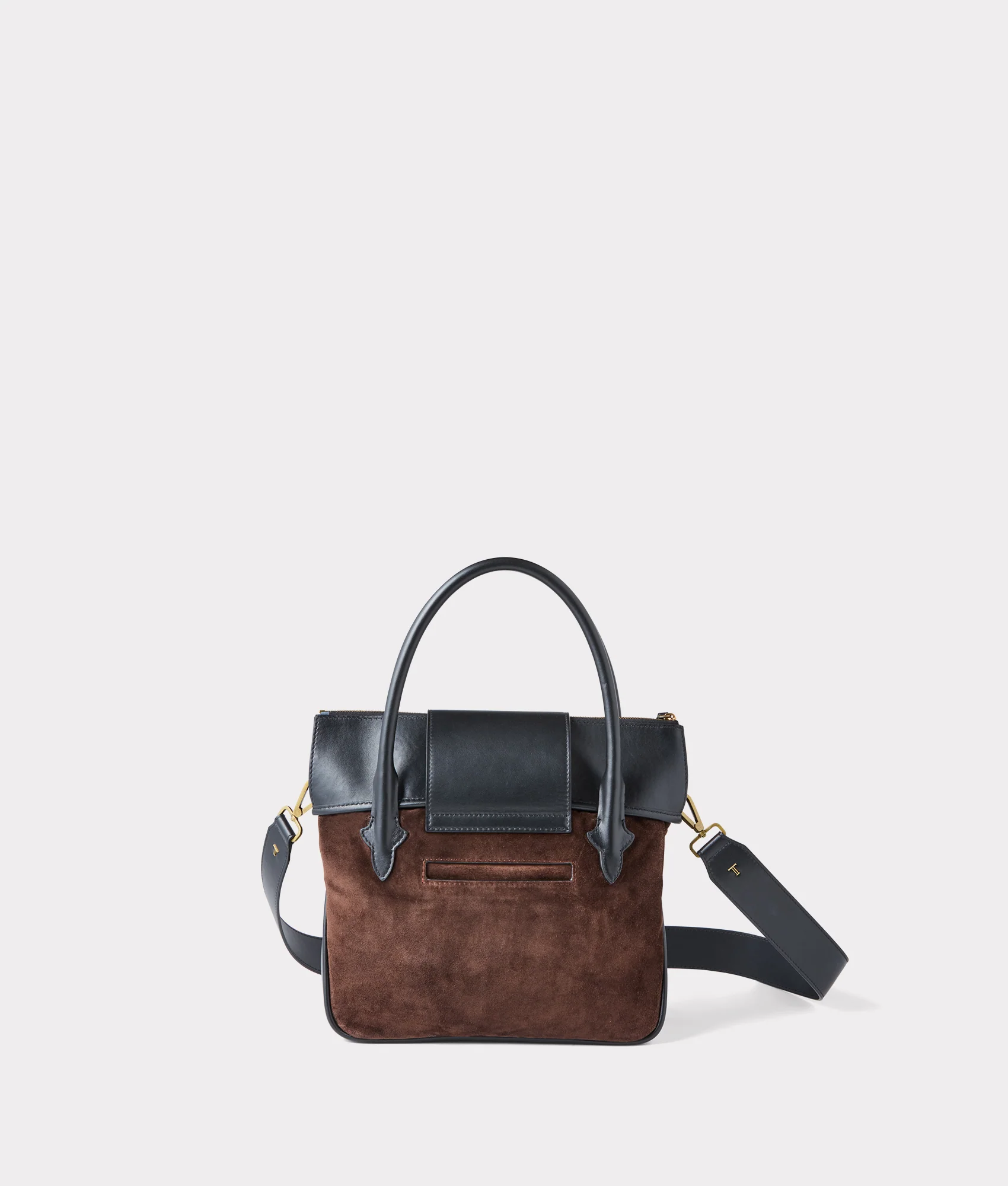Mini Roma Suede Tote :: Brown - Image 2
