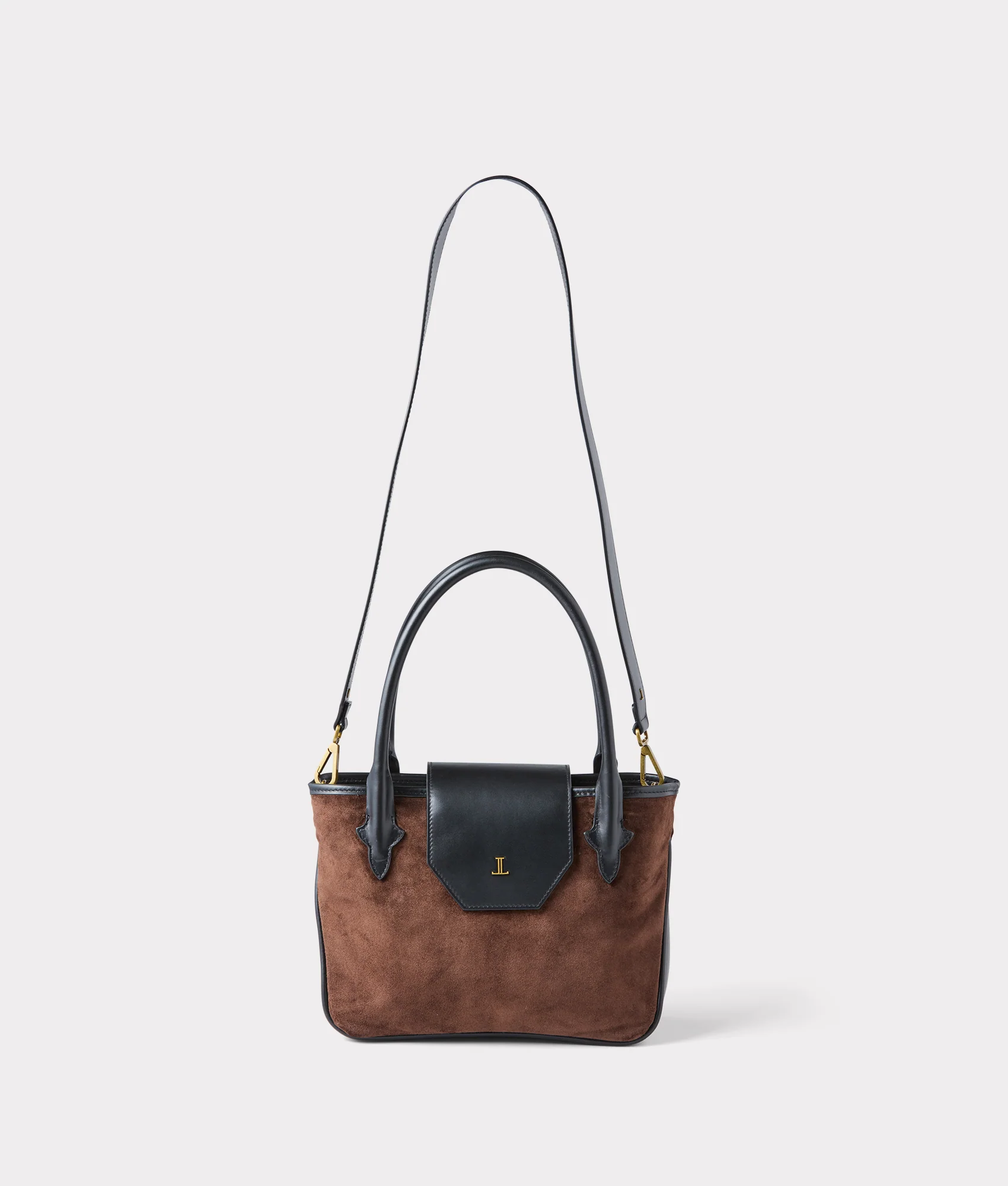 Mini Roma Suede Tote :: Brown - Image 3