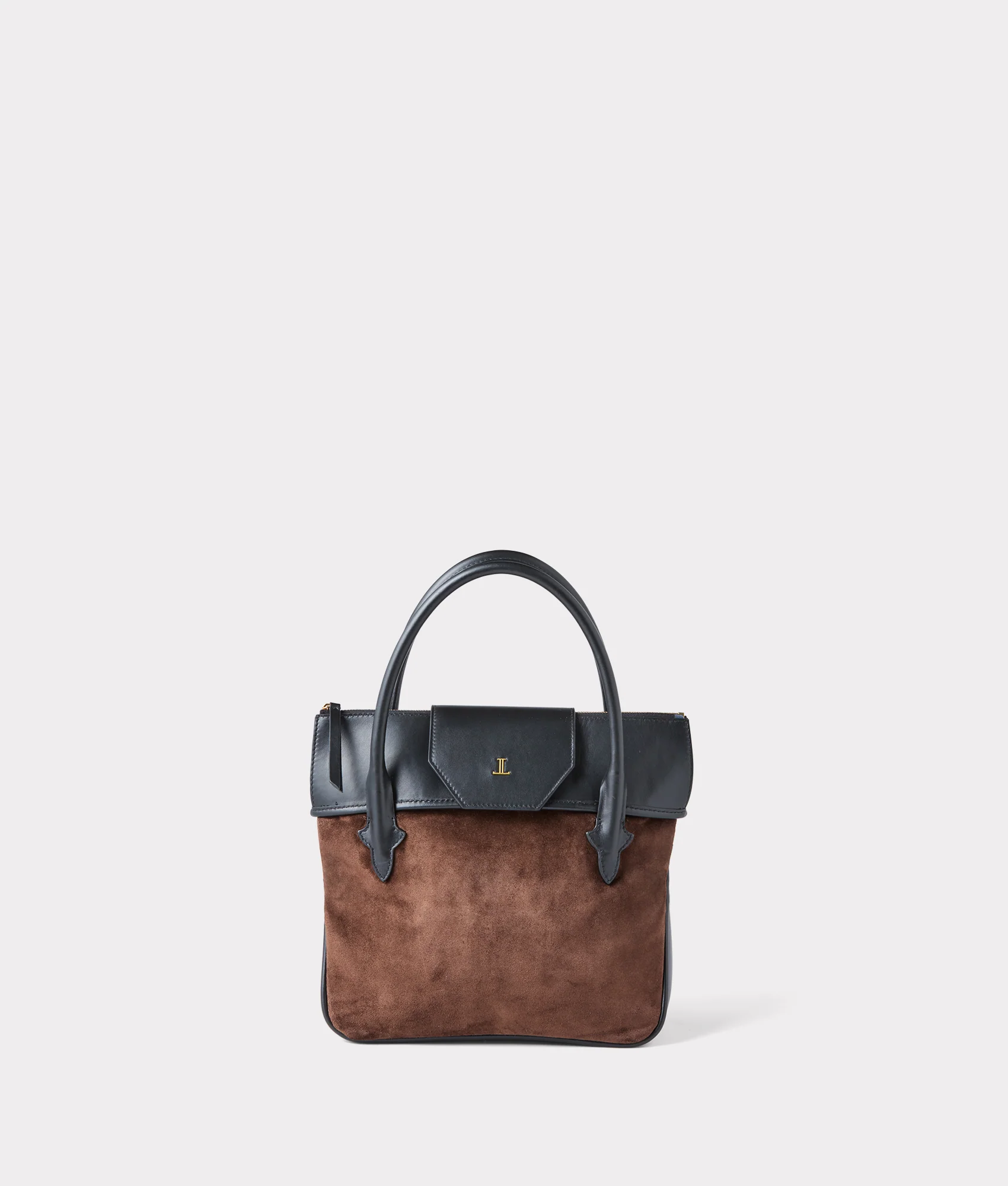 Mini Roma Suede Tote :: Brown - Image 4