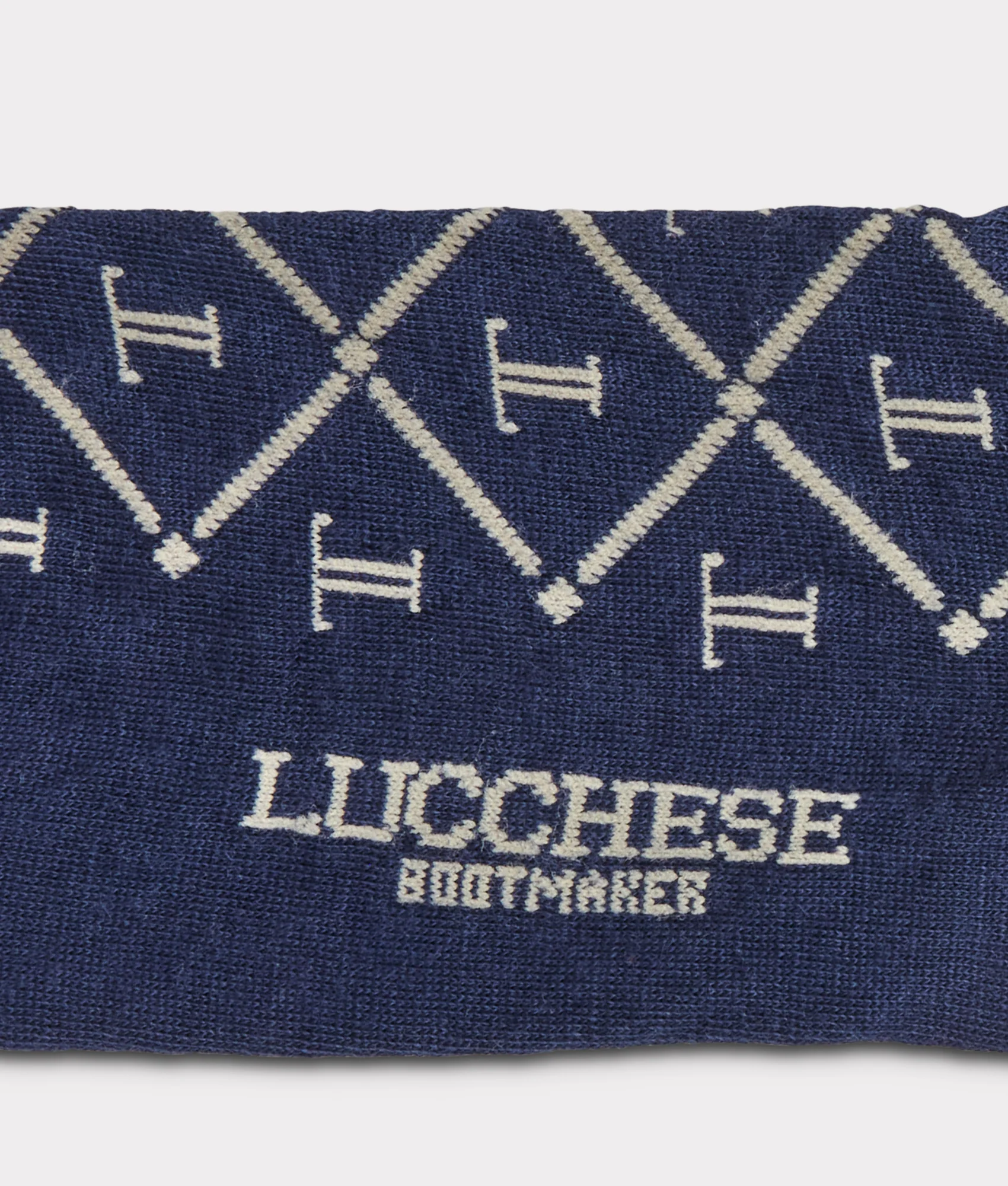 Mirrored-L Dress Sock :: Navy - Image 3