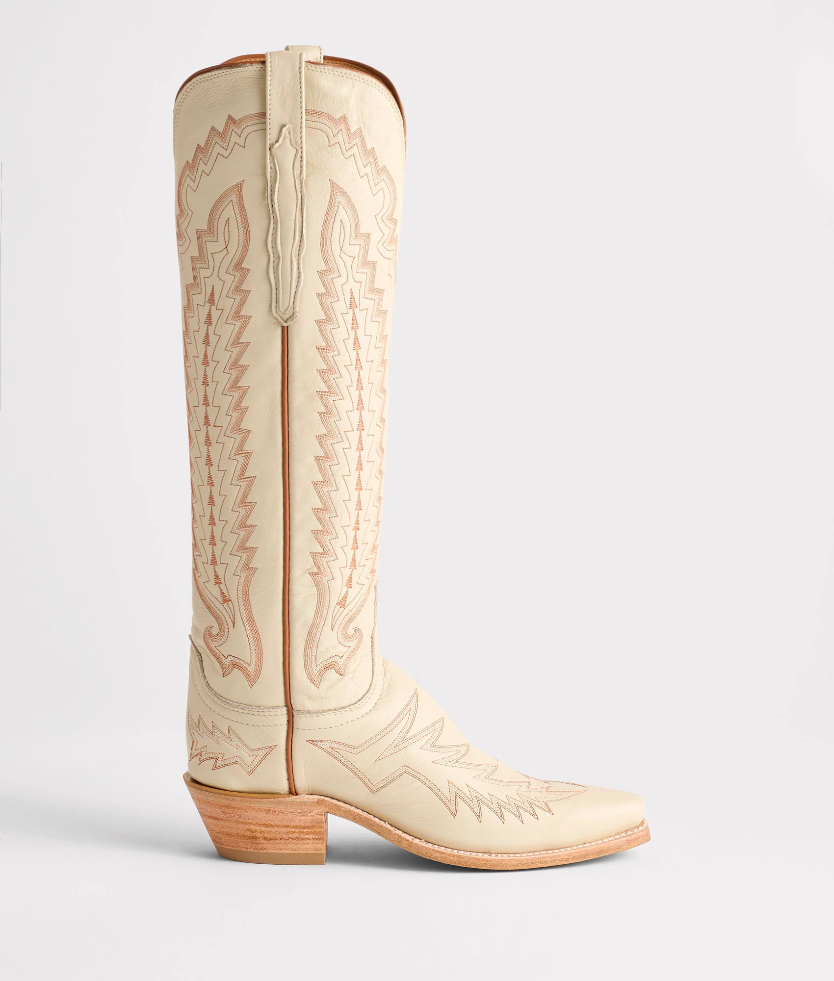 Priscilla :: Glitz Cream W/ Burnt Orange Stitching
