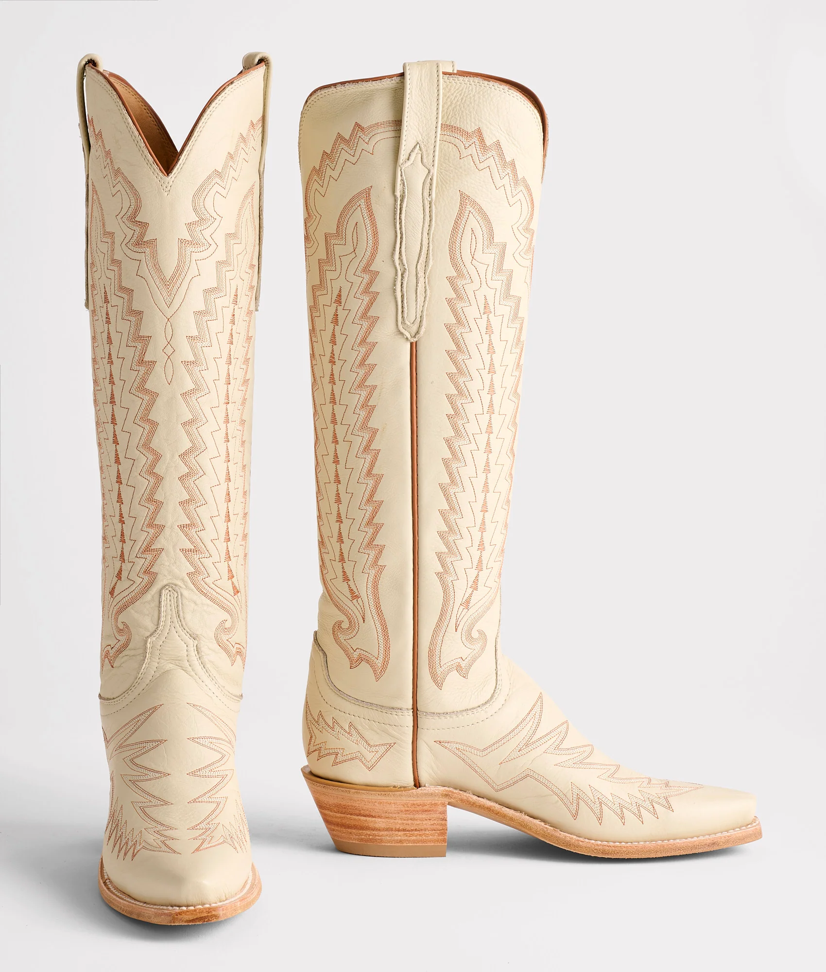 Priscilla :: Glitz Cream W/ Burnt Orange Stitching - Image 2