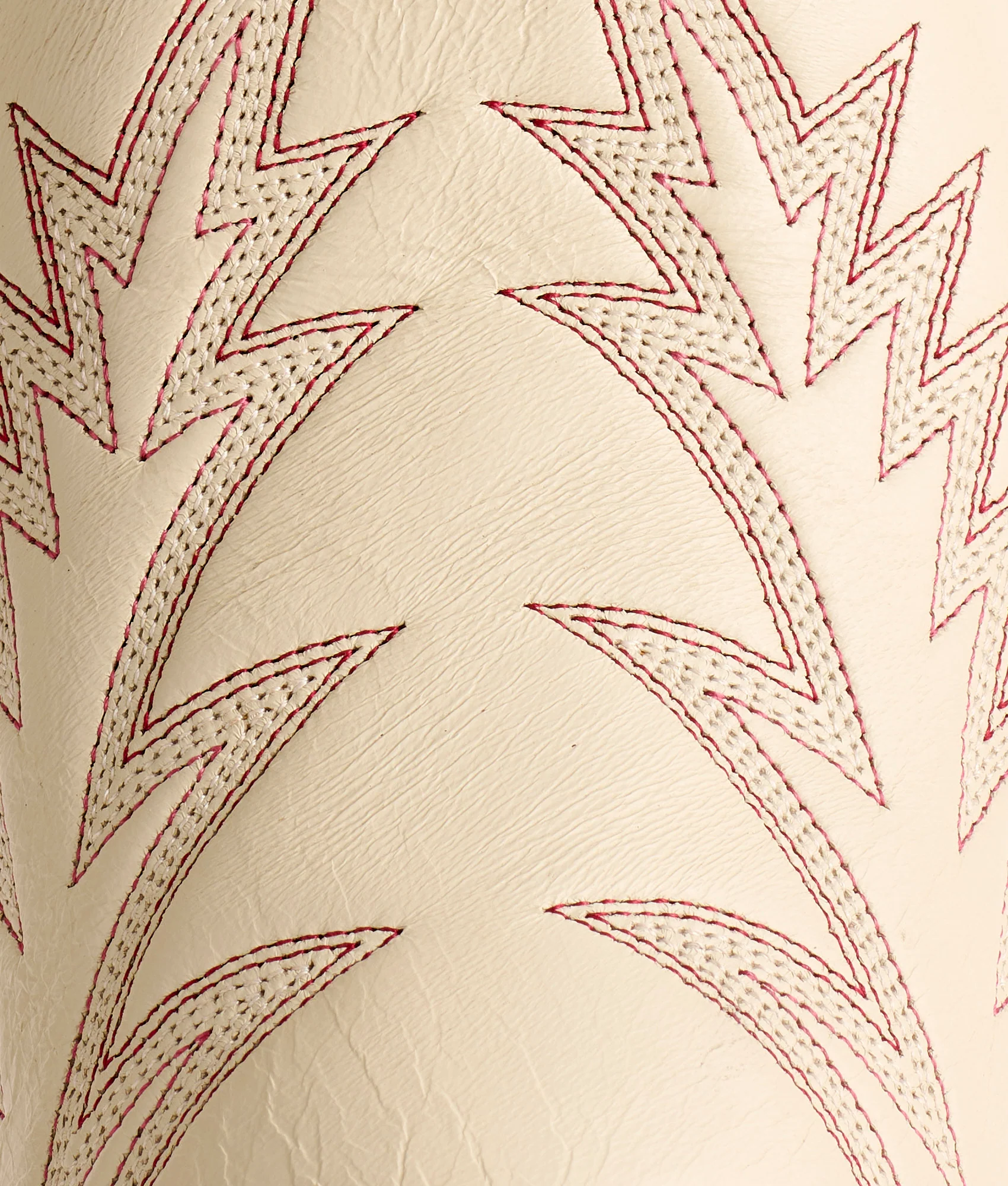 Priscilla :: Glitz Cream W/ Maroon Stitching - Image 10