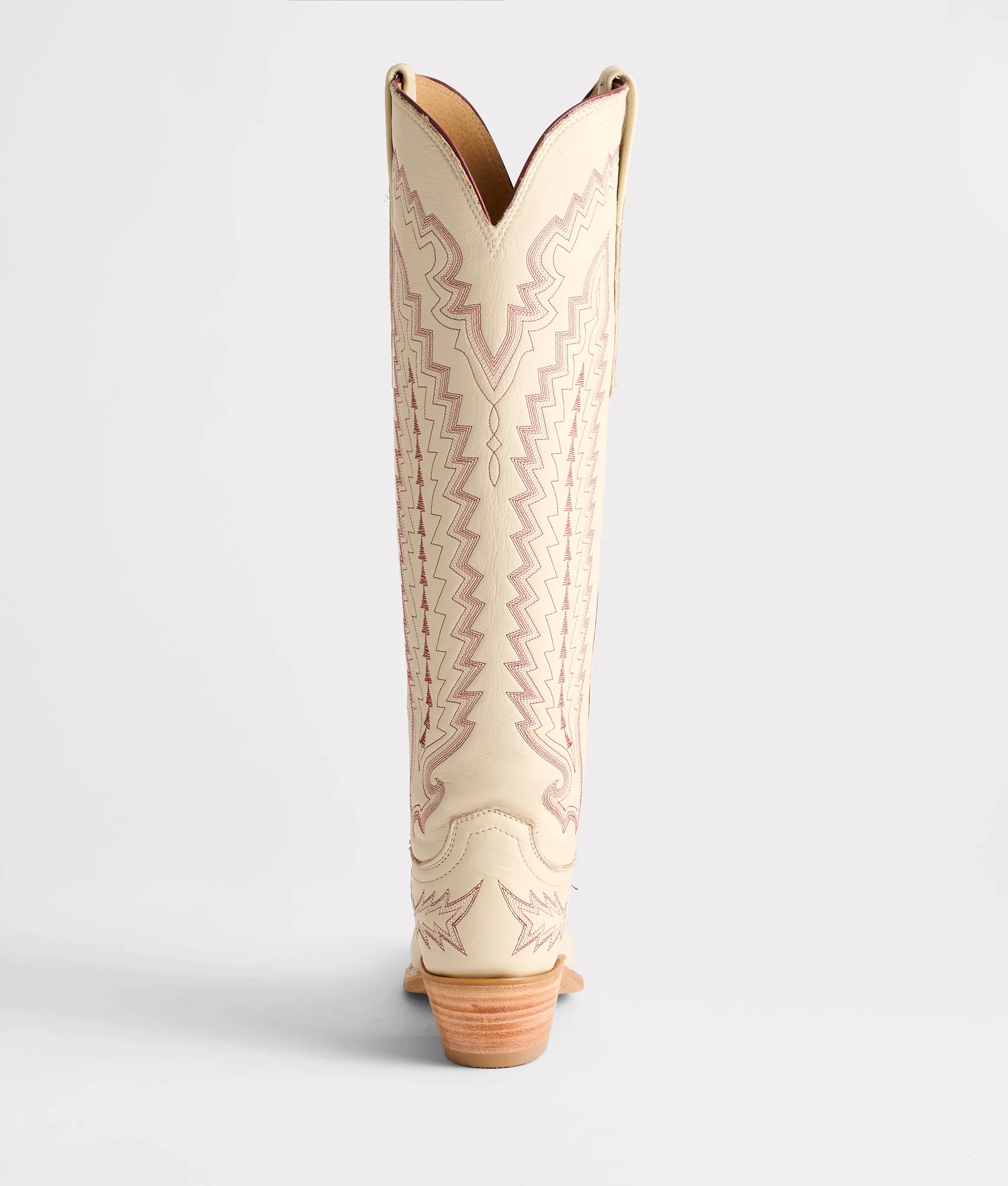 Priscilla :: Glitz Cream W/ Maroon Stitching - Image 5