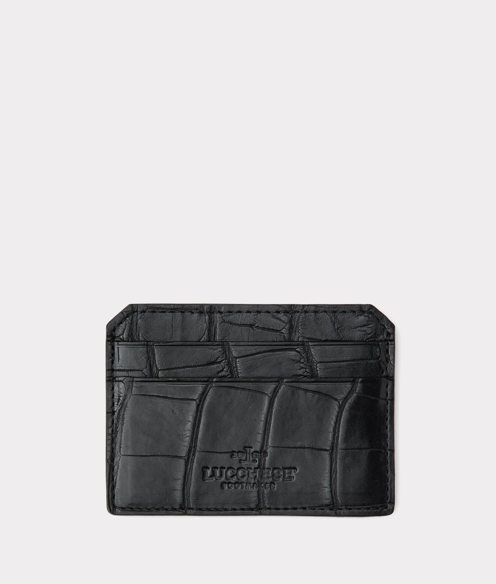 Card Case - American Alligator :: Black