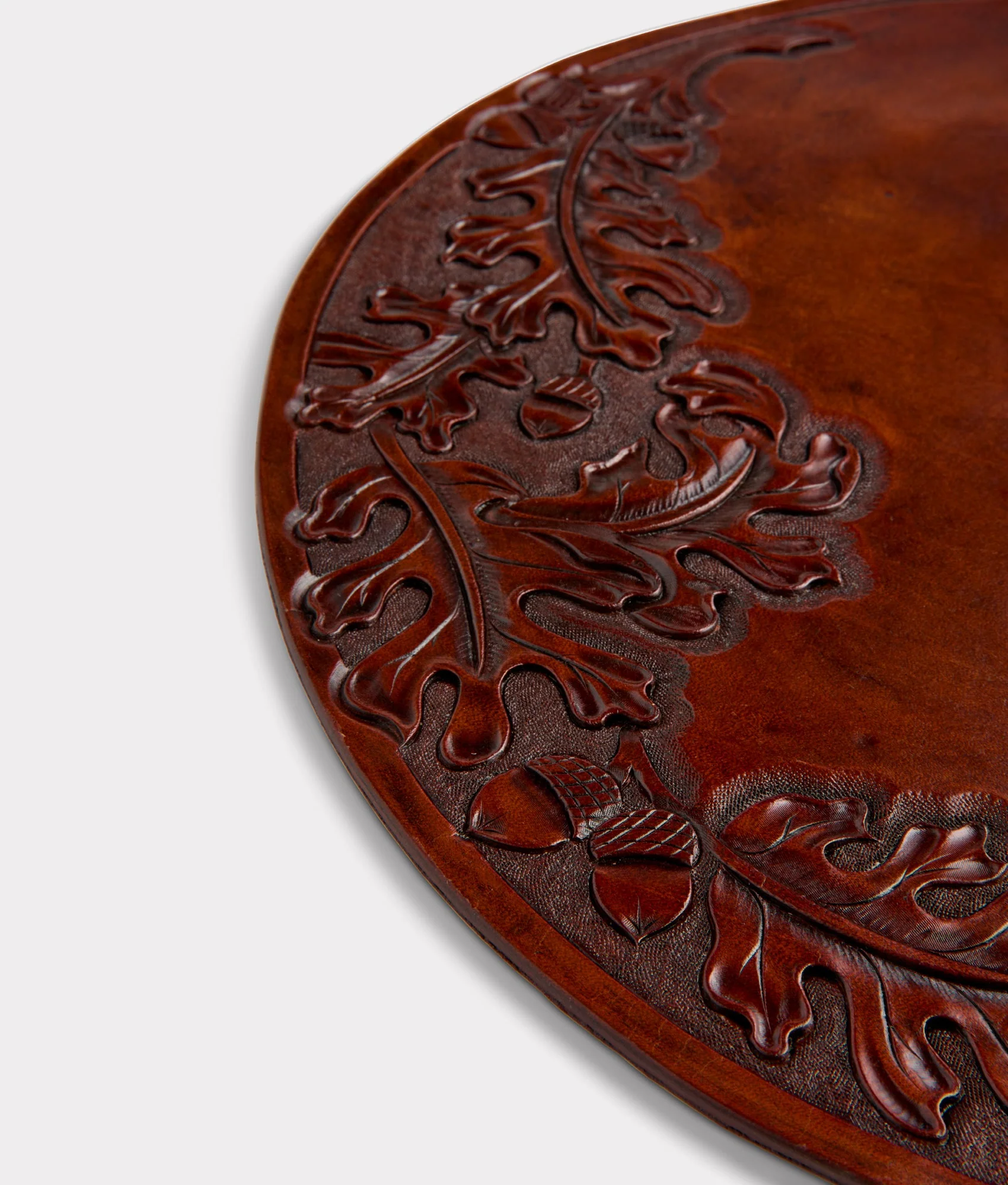 Hand-Tooled Placemats - Set of Two :: Brown - Image 2