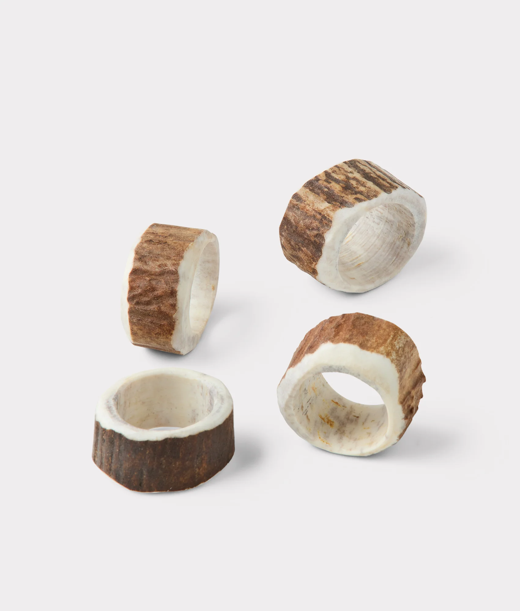 Stag Horn Napkin Rings - Set Of 2 :: Natural - Image 2