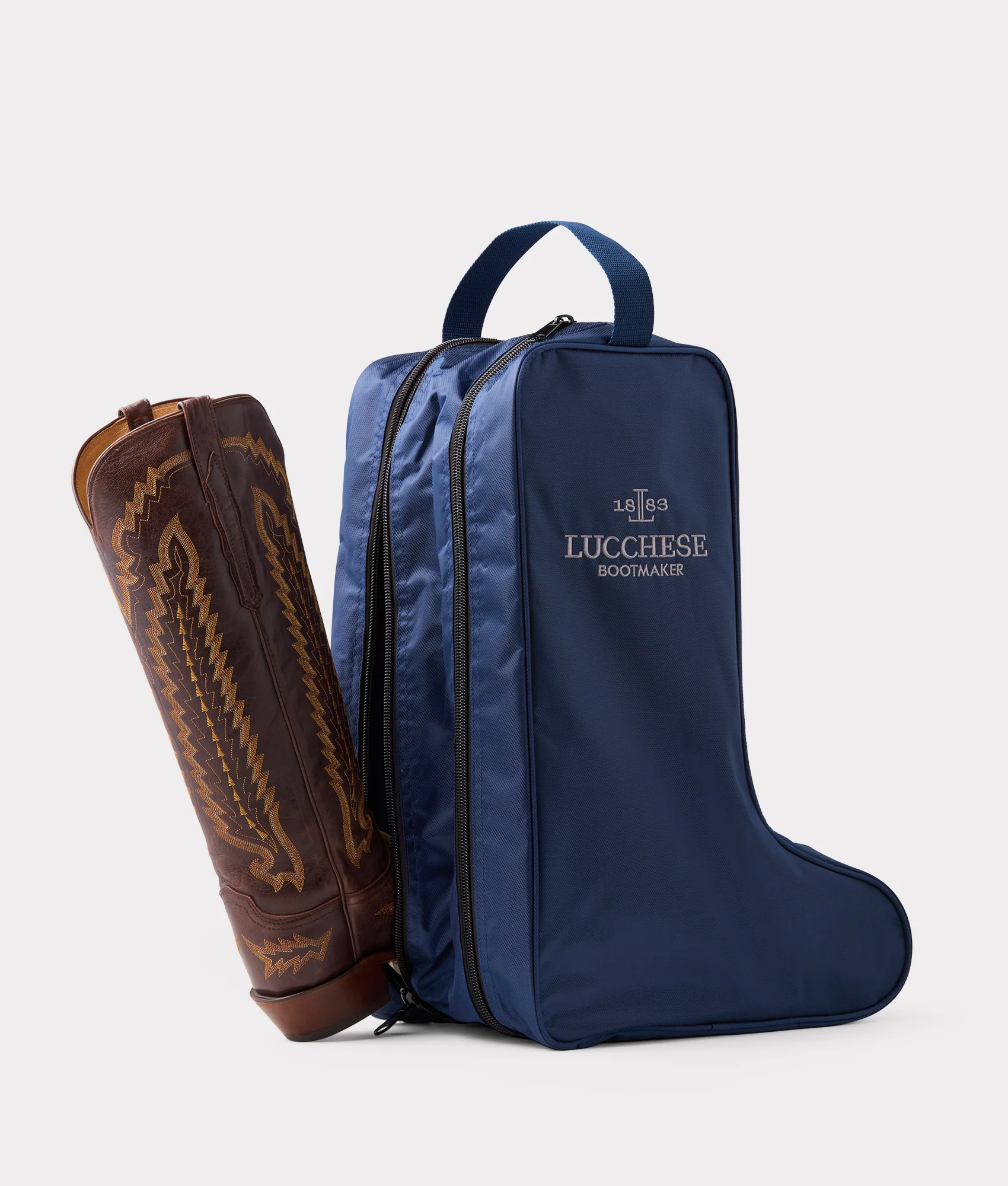Tall Boot Bag :: Blue - Image 2