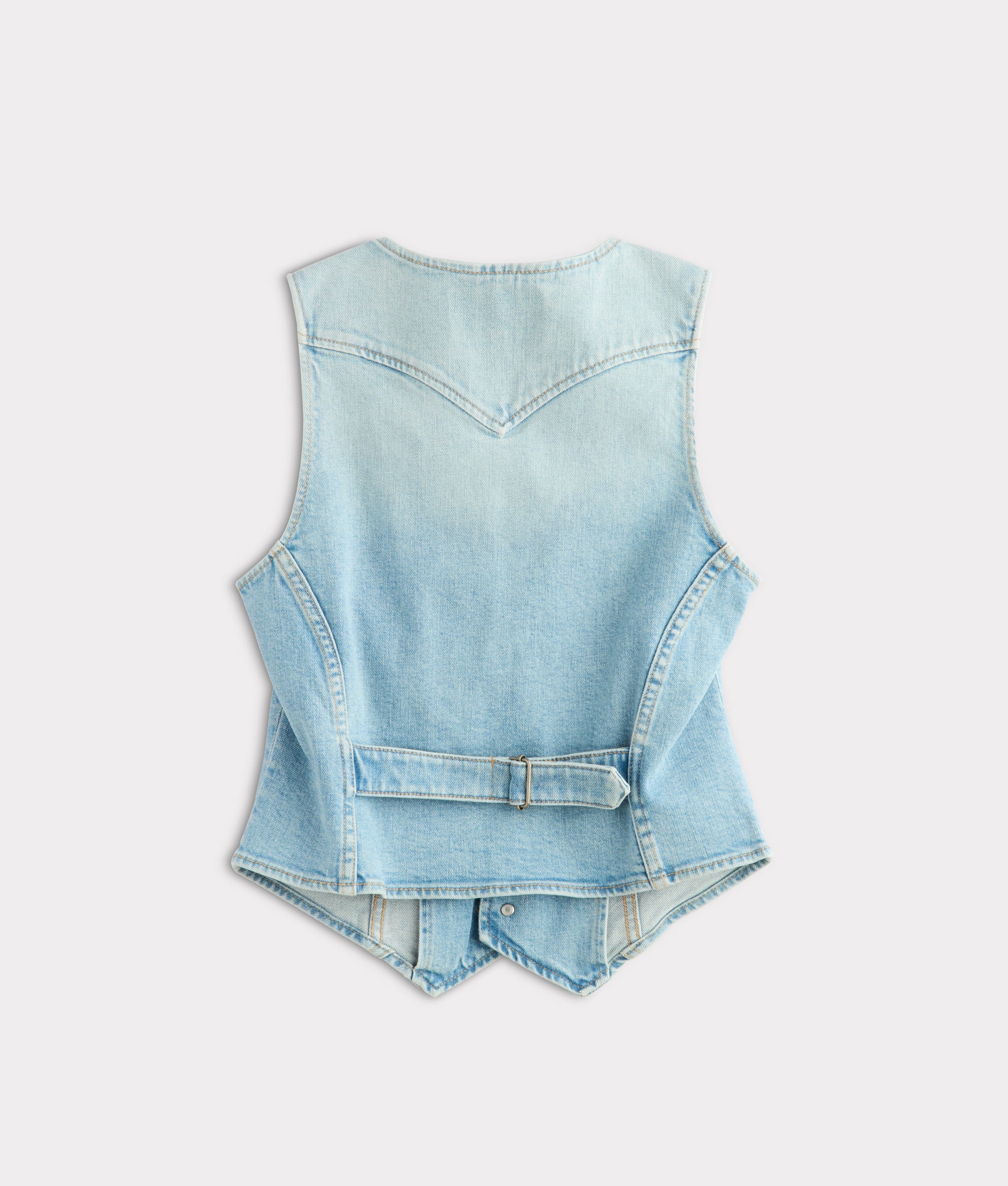 Riley Denim Vest :: Desert Sky Blue - Image 3