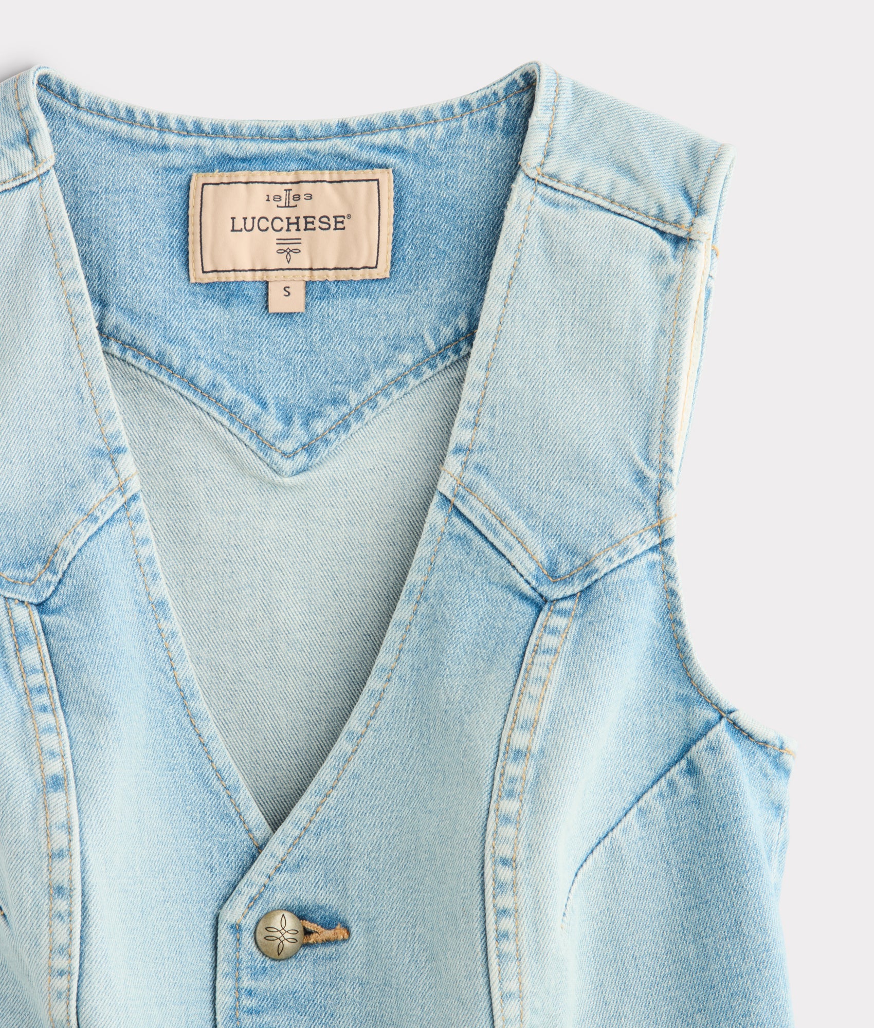 Riley Denim Vest :: Desert Sky Blue - Image 4