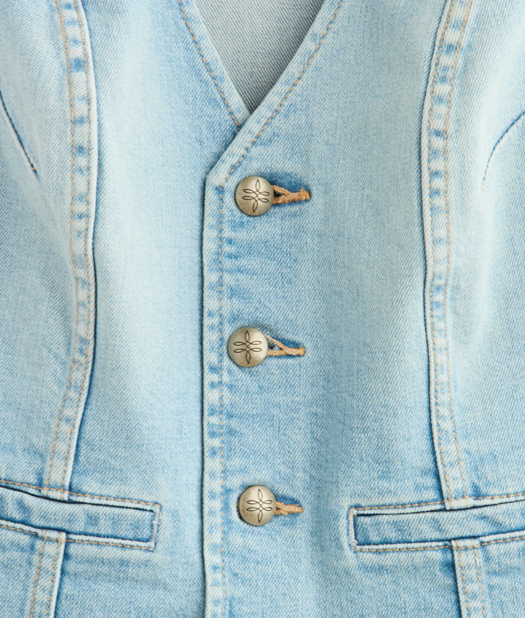 Riley Denim Vest :: Desert Sky Blue - Image 5