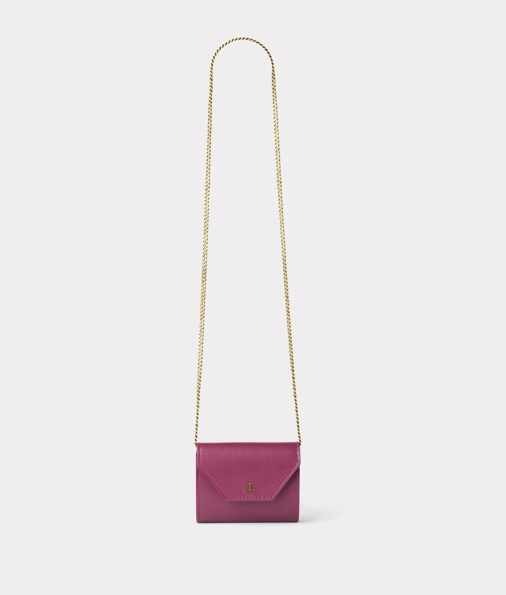 Short Wallet On A Chain :: Burgundy - Image 4