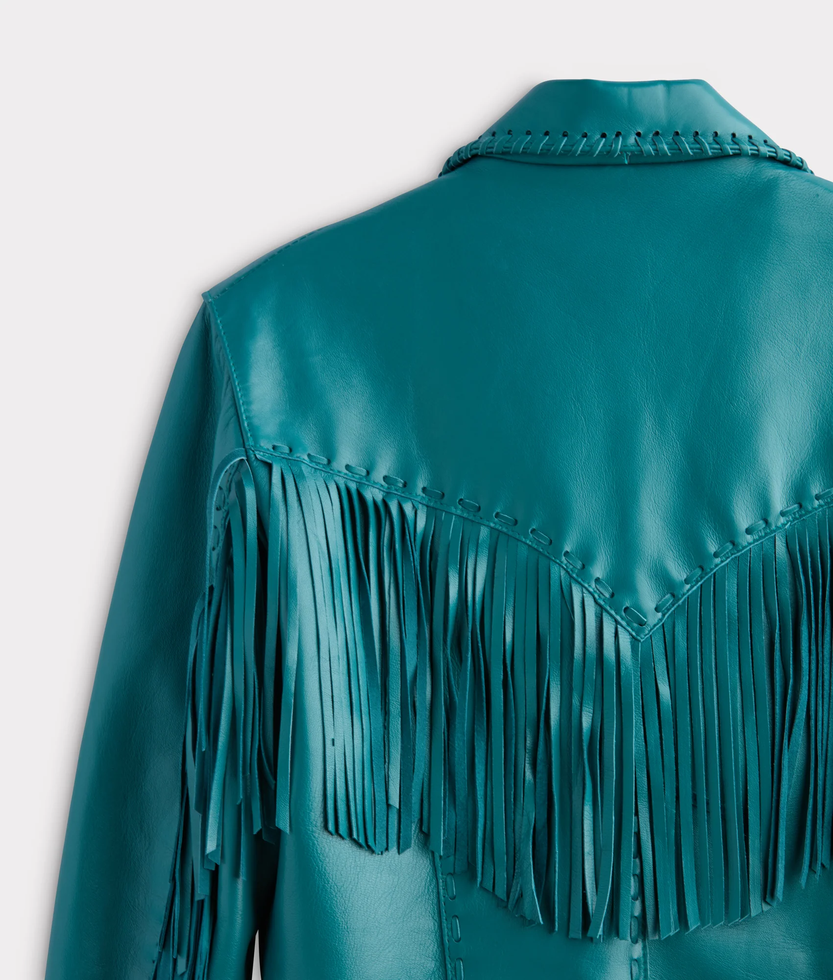 Tallulah Fringe Jacket :: Teal - Image 6