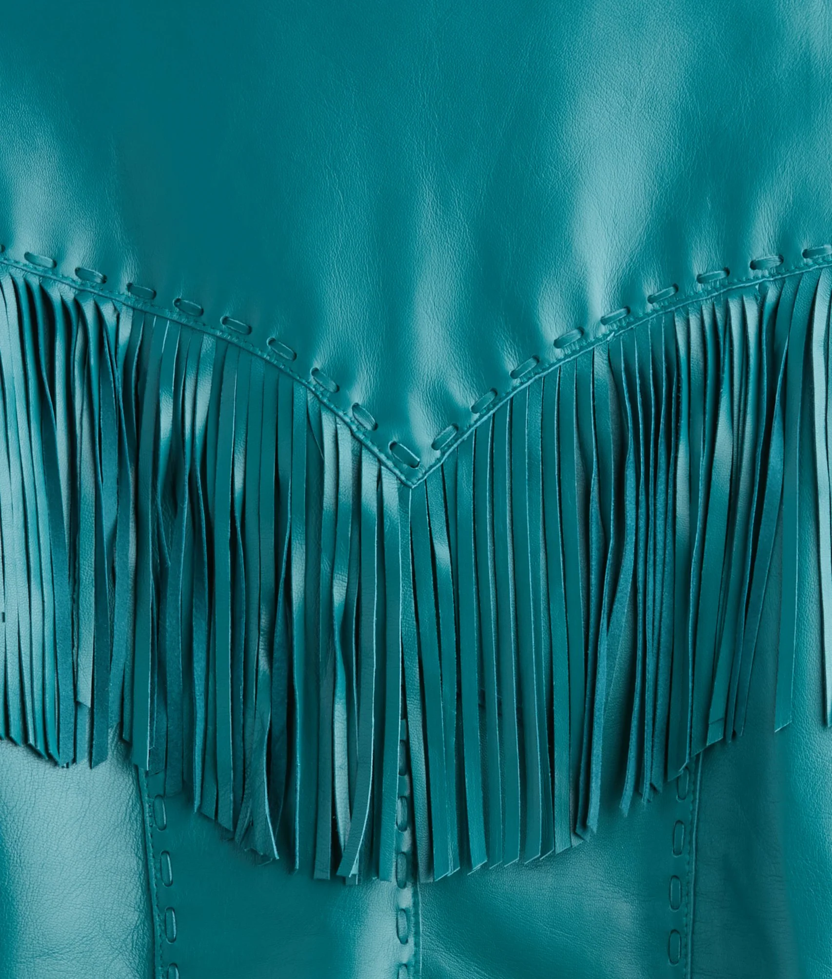 Tallulah Fringe Jacket :: Teal - Image 8