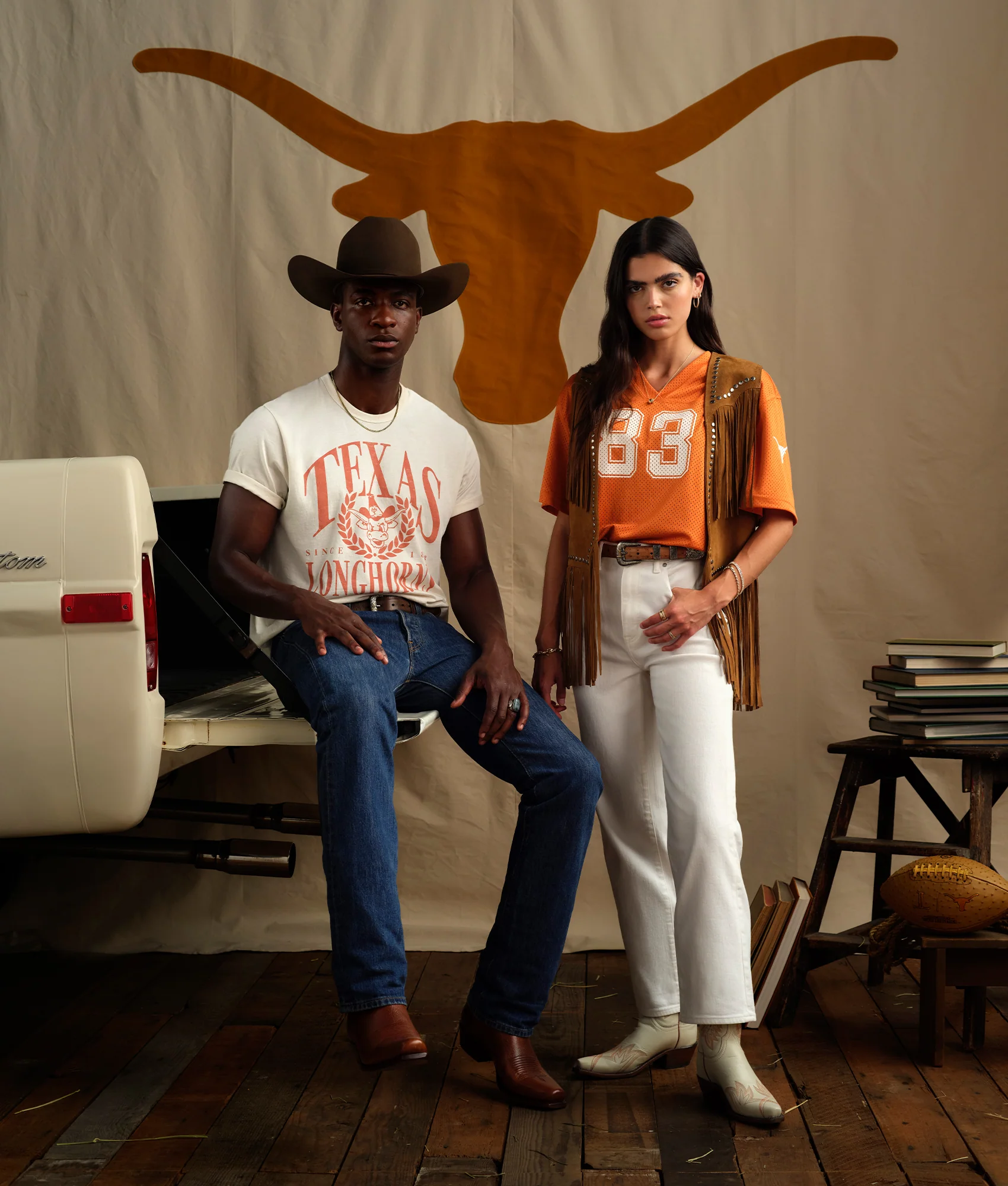 Tilly :: Glitz Cream W/ Burnt Orange Stitching - Image 9