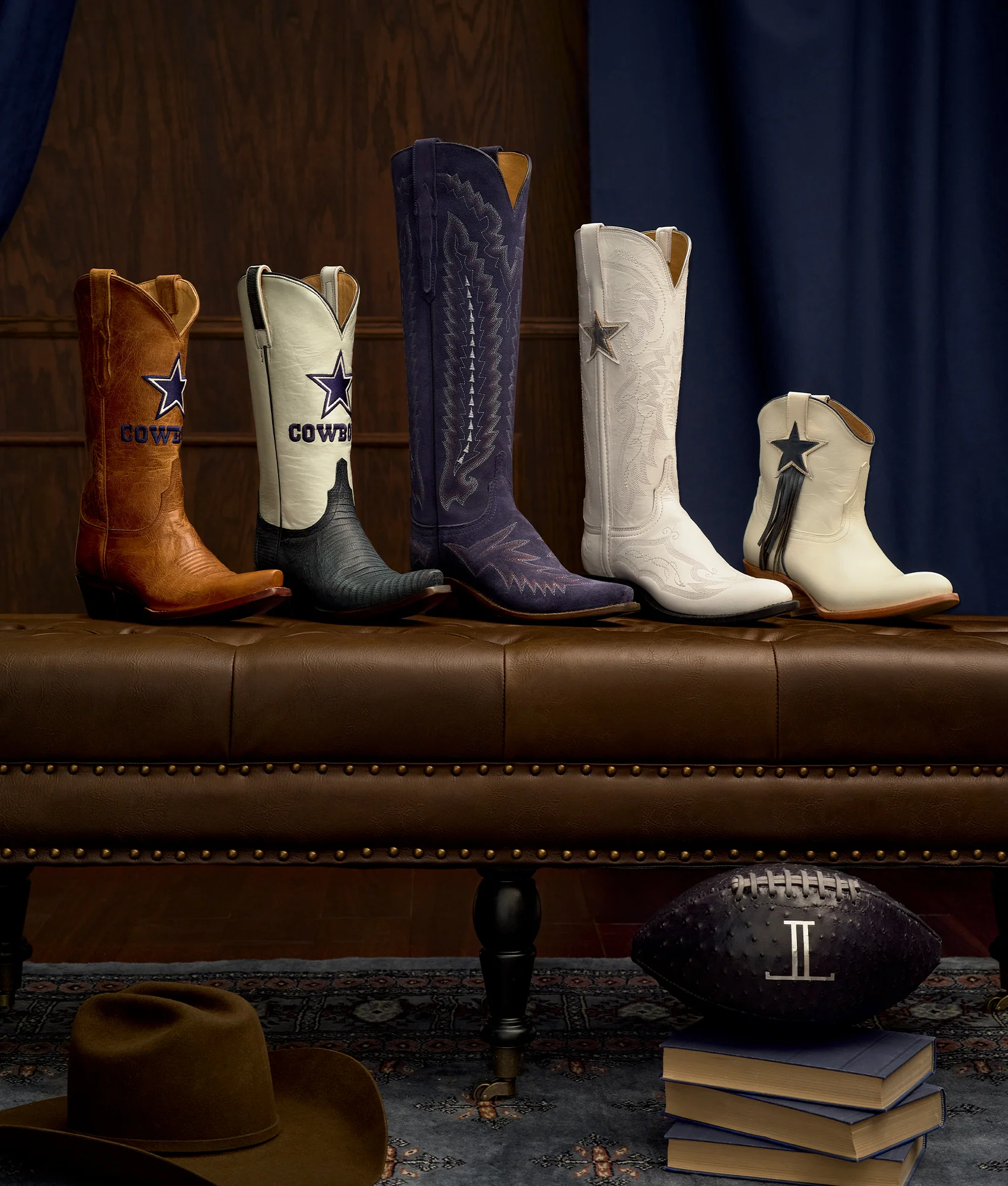 Women's Lucchese x Dallas Cowboys Legacy :: Navy - Image 8