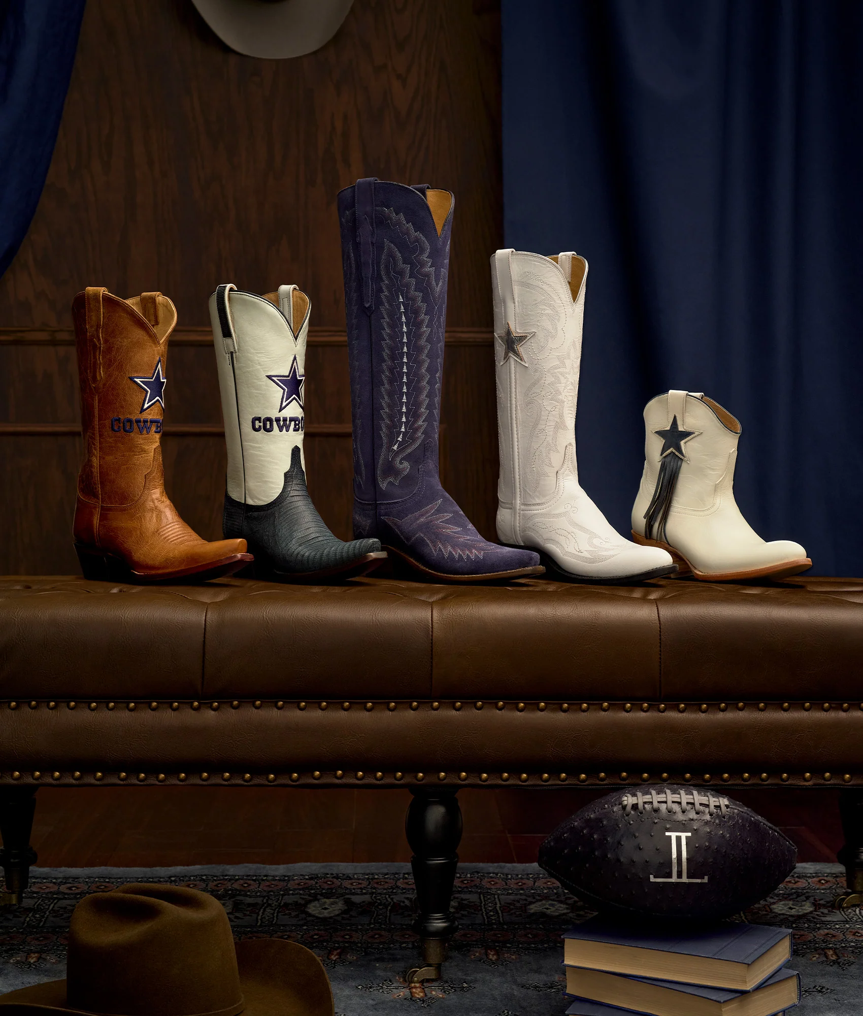 Women's Lucchese x Dallas Cowboys Victory :: Tan - Image 3