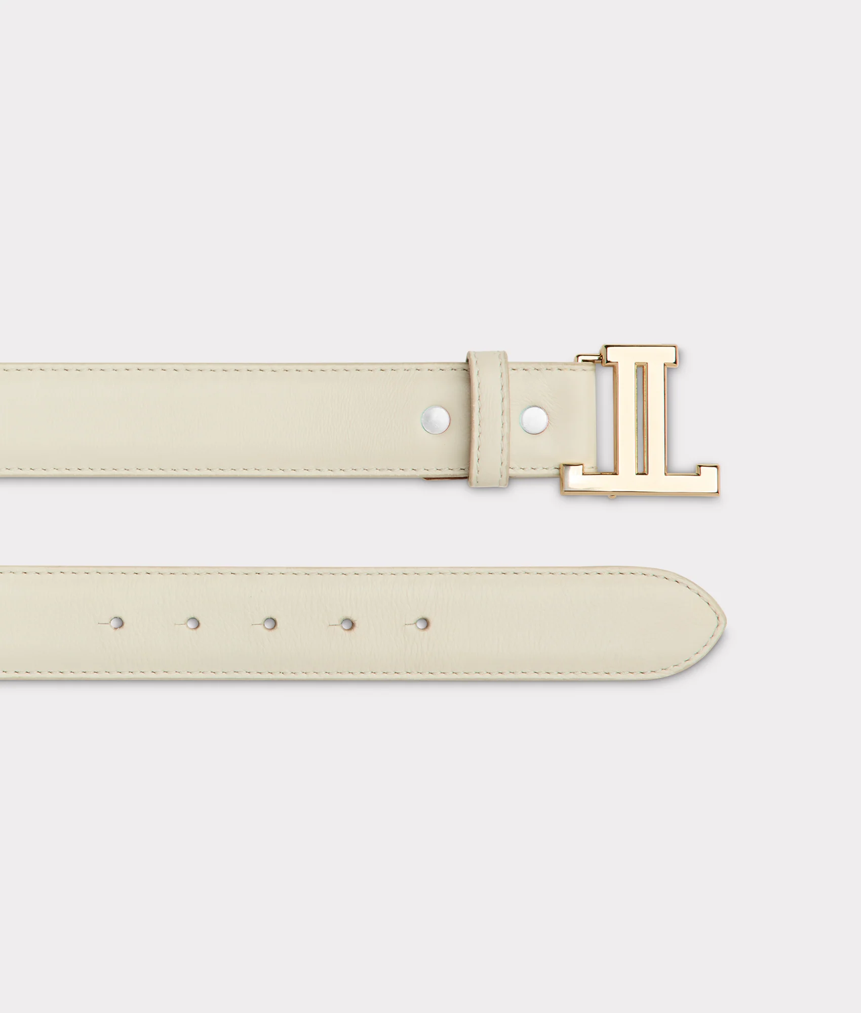 Women's Mirrored L Belt :: Glitz Cream - Image 3