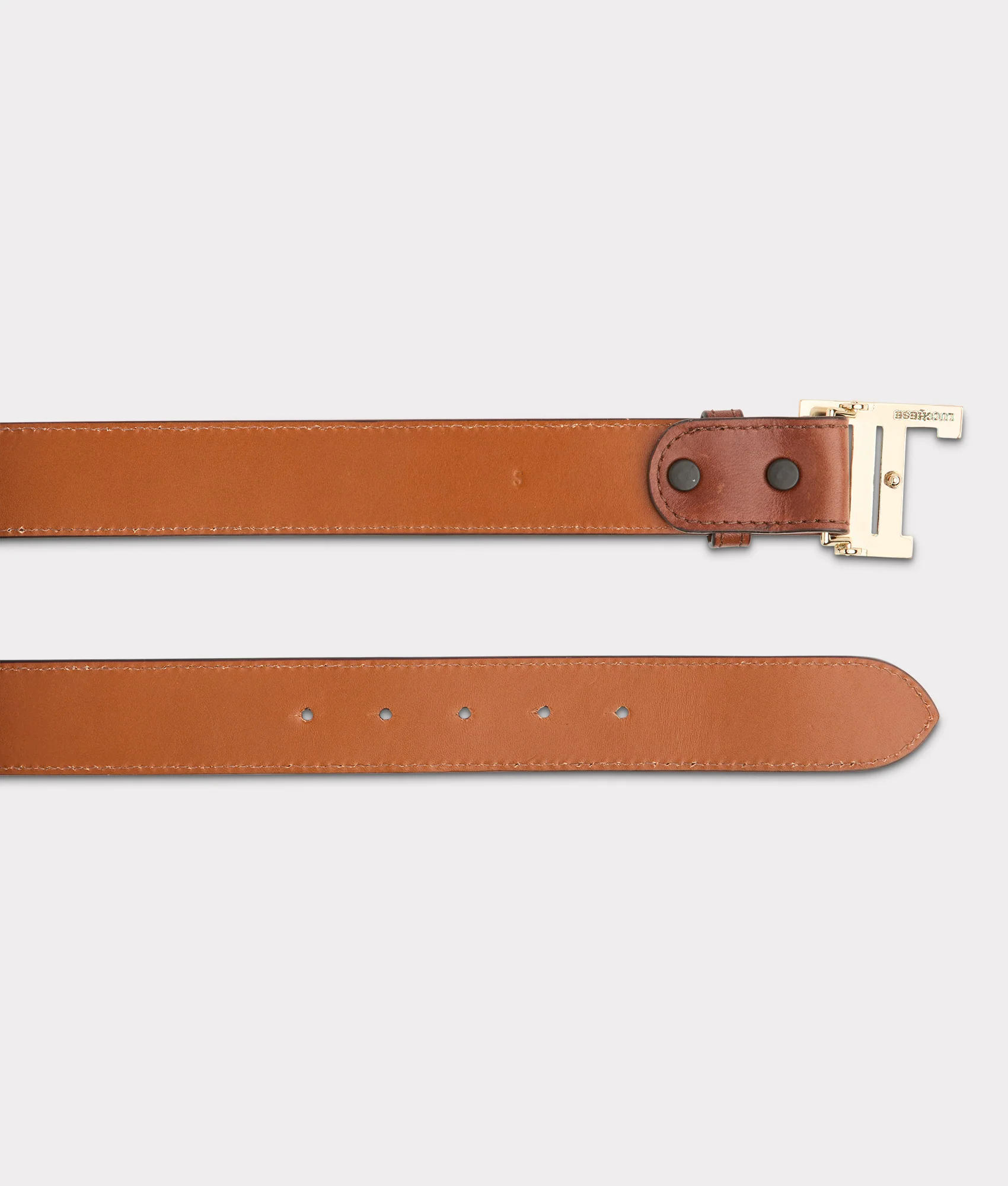 Women's Mirrored L Belt :: Tan - Image 4