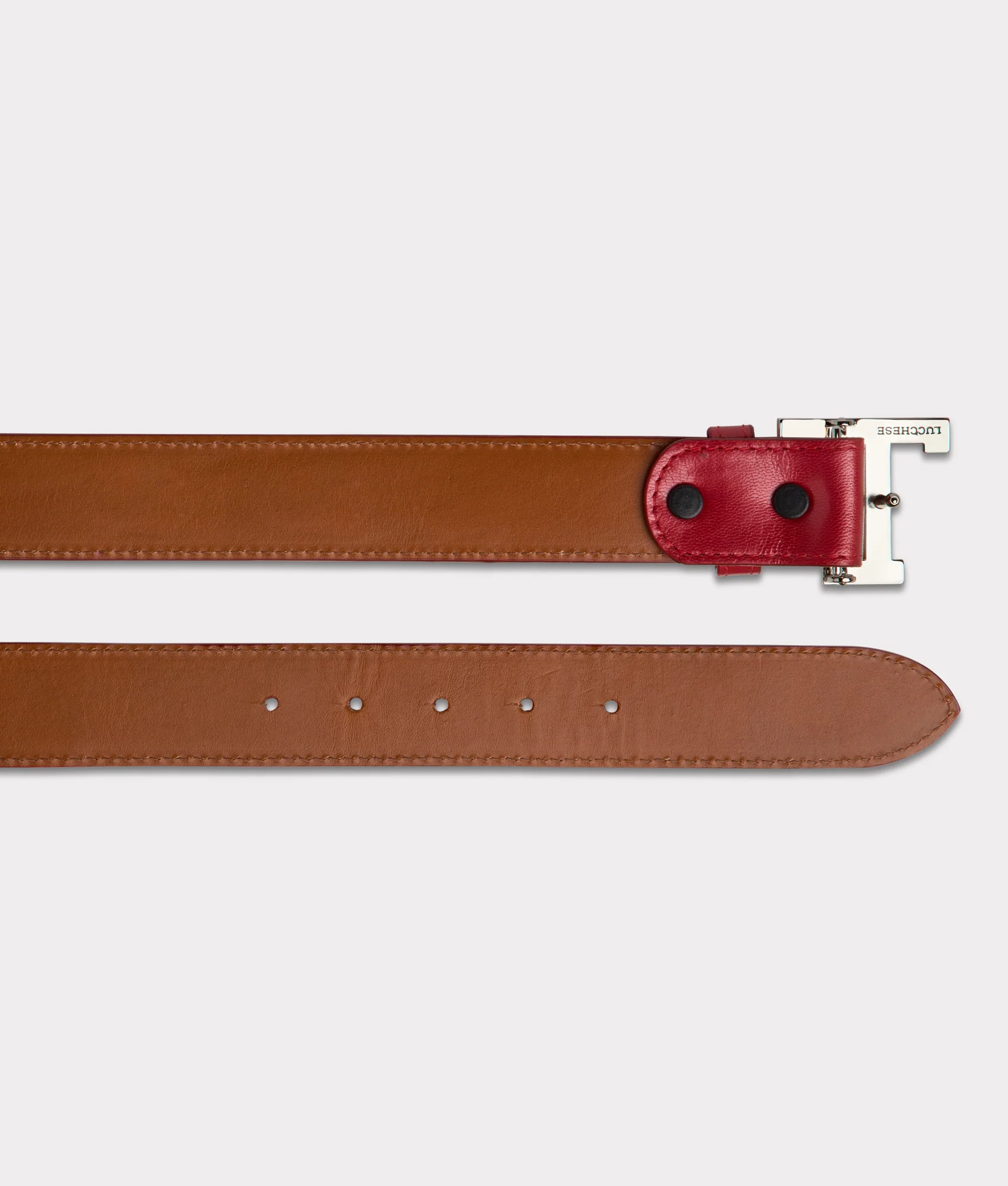 Women's Mirrored L Belt :: Tristan Red - Image 3